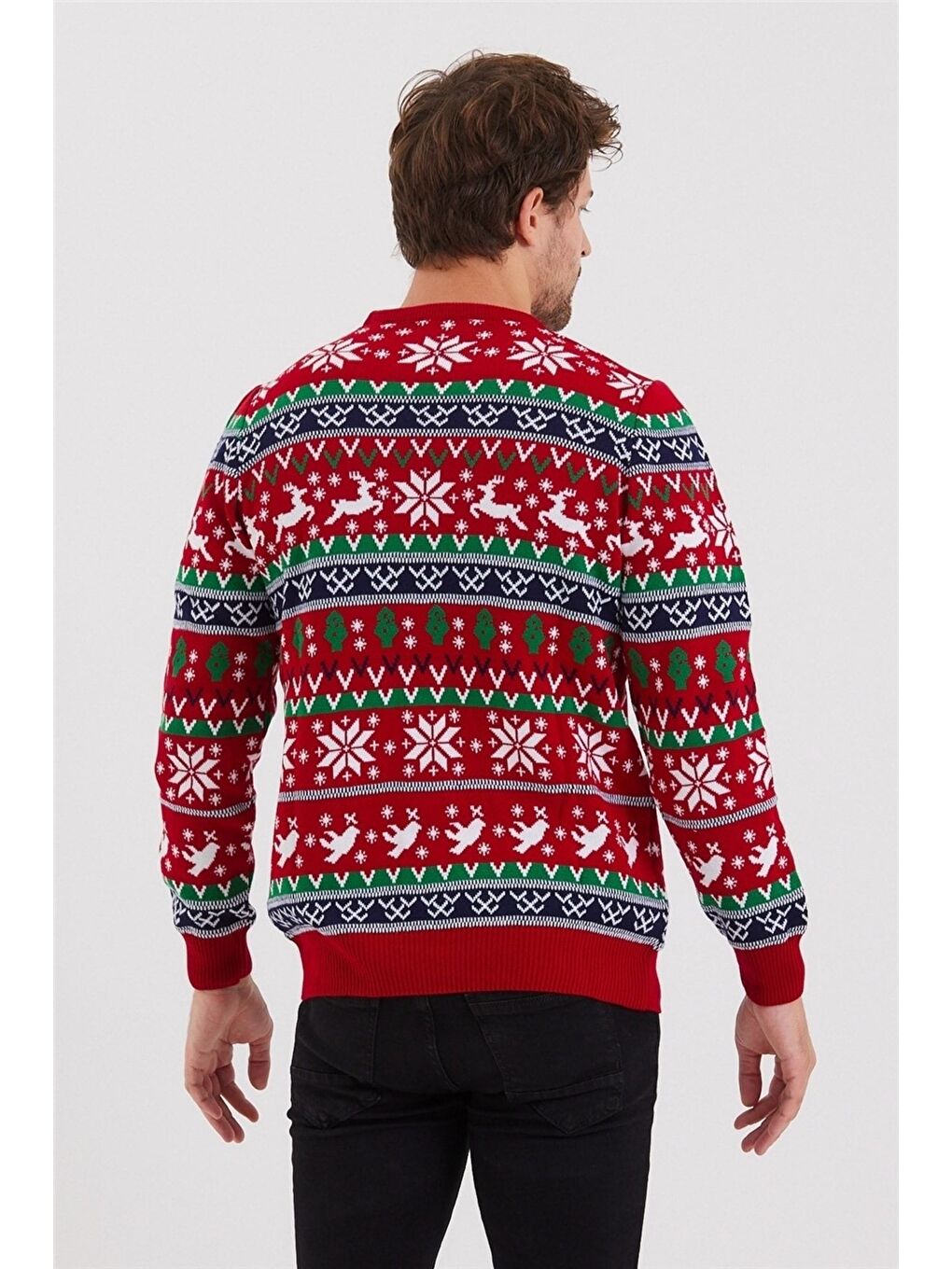 Karışık Erkek Christmas Yılbaşı Kazağı-3