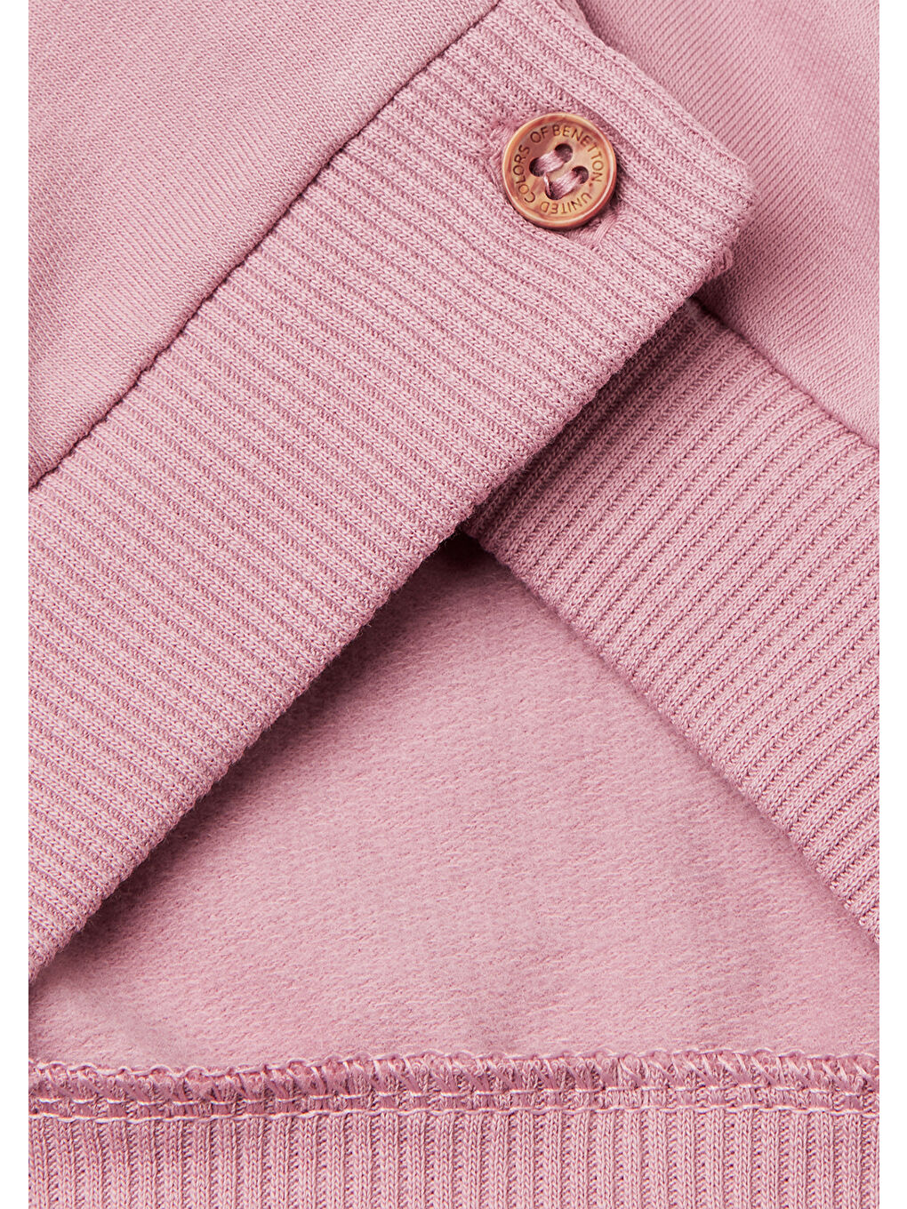 Pembe Bebek Gül Kurusu Önü Logo Baskılı Düğmeli Bomber Yaka Şardonlu Sweatshirt Hırka-2