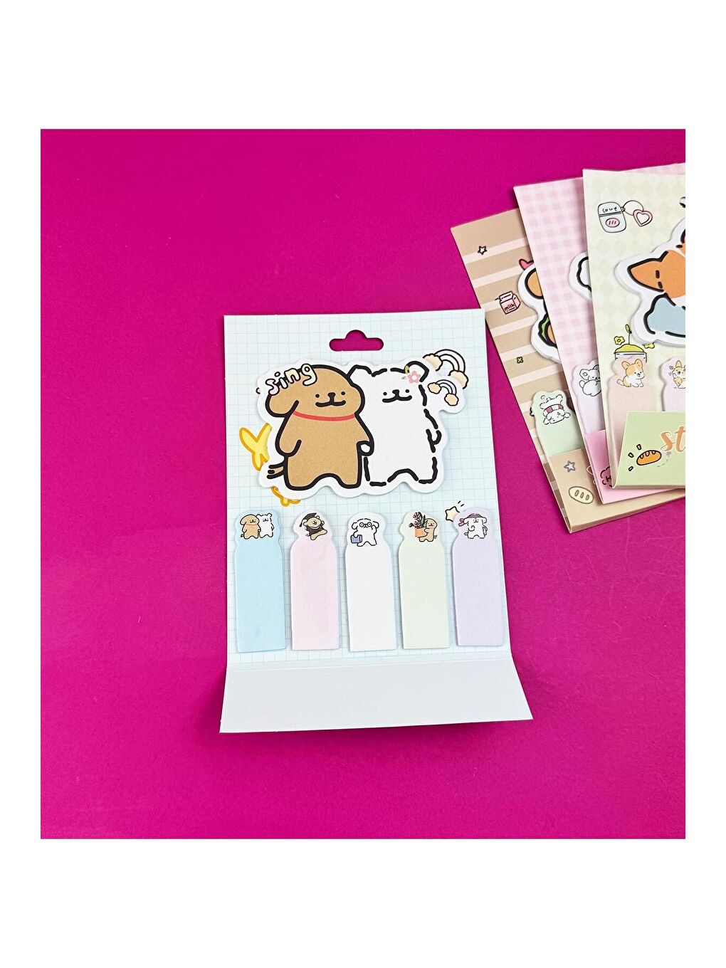 Sevimli Köpek Tasarımlı Post it-4
