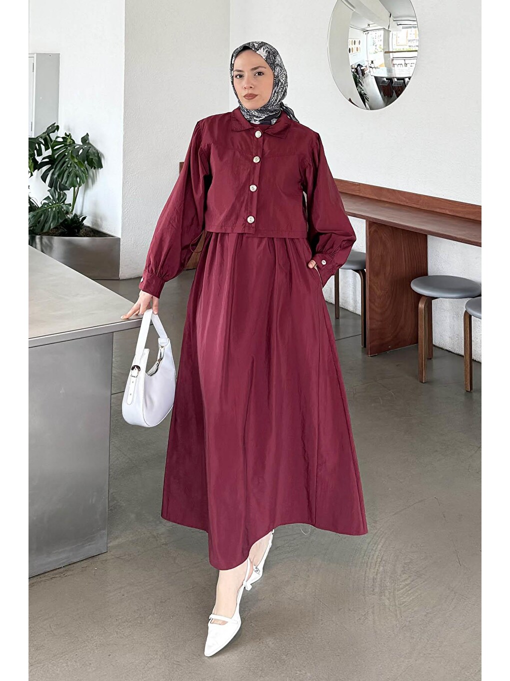Üst Ceket Takım Bordo