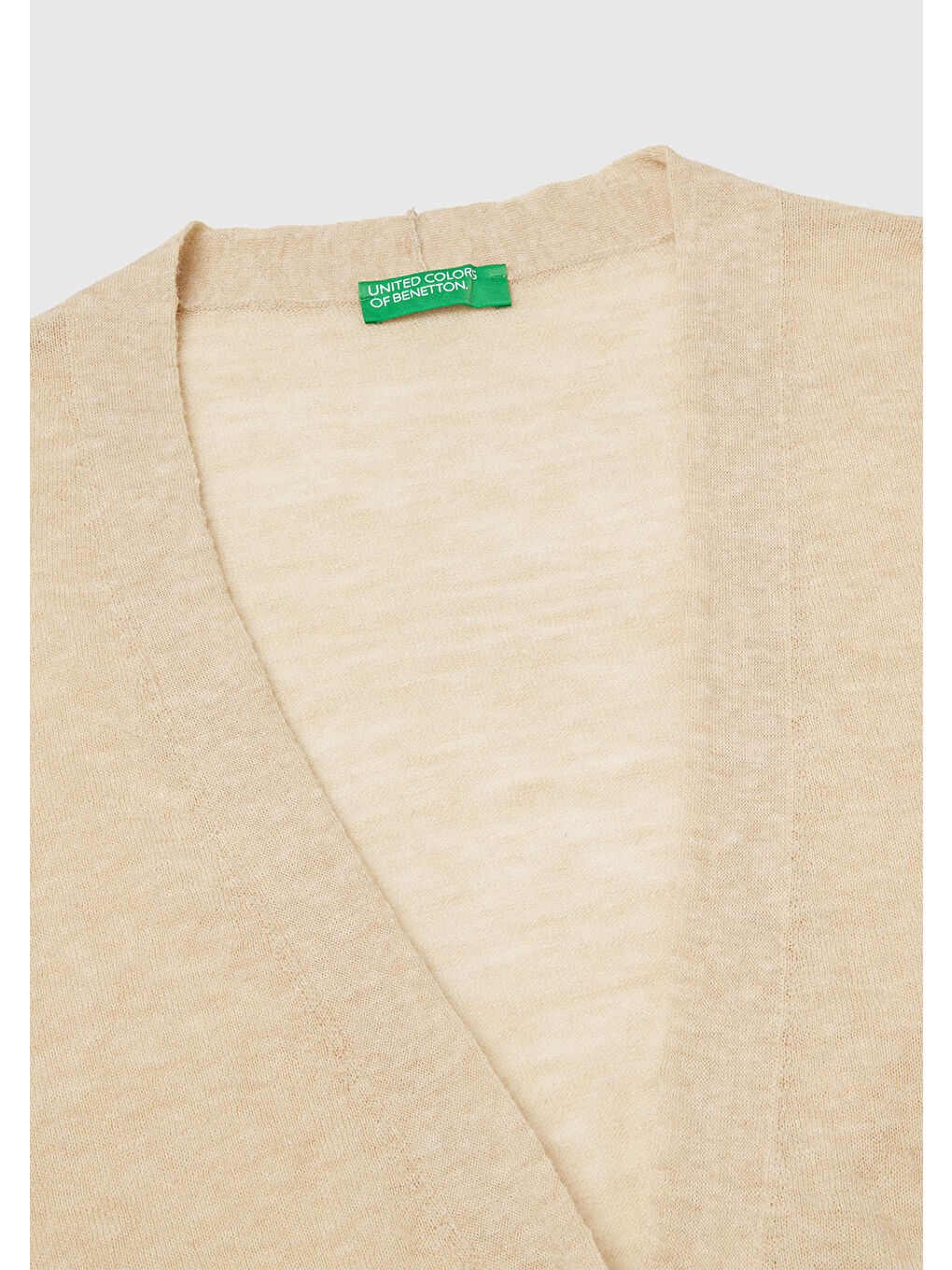 Kadın Ekru Alpaka ve Yün Karışımlı Ribana Detaylı Düğmeli Hırka-2