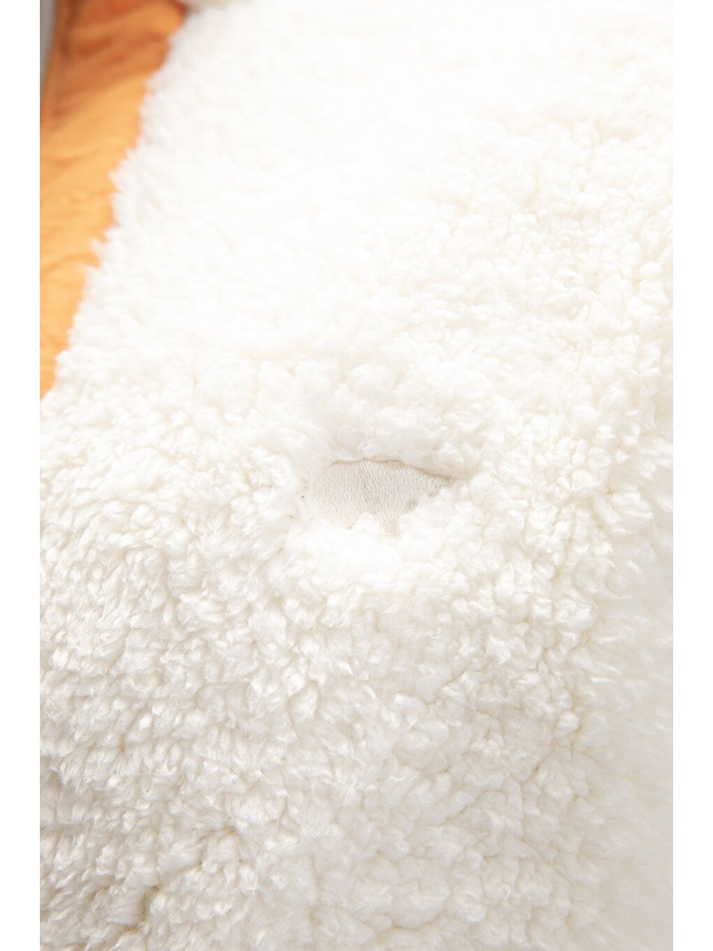 Beyaz Bomb Marshmallow Yarım Fermuarlı Erkek Polar-5