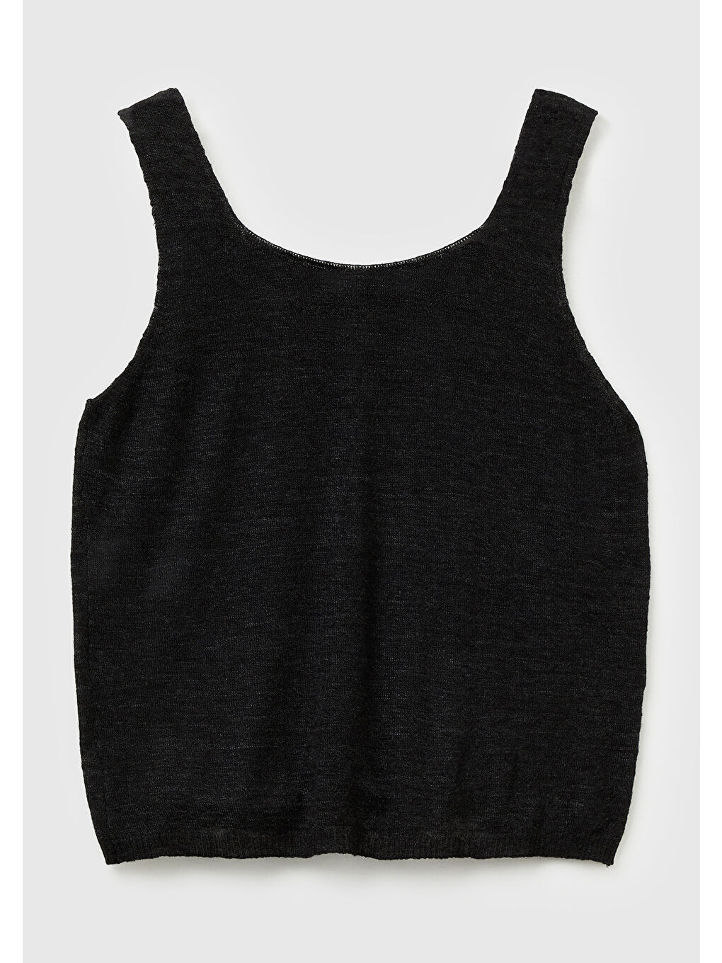 Kadın Siyah Alpaka ve Yün Karışımlı Triko Atlet-3