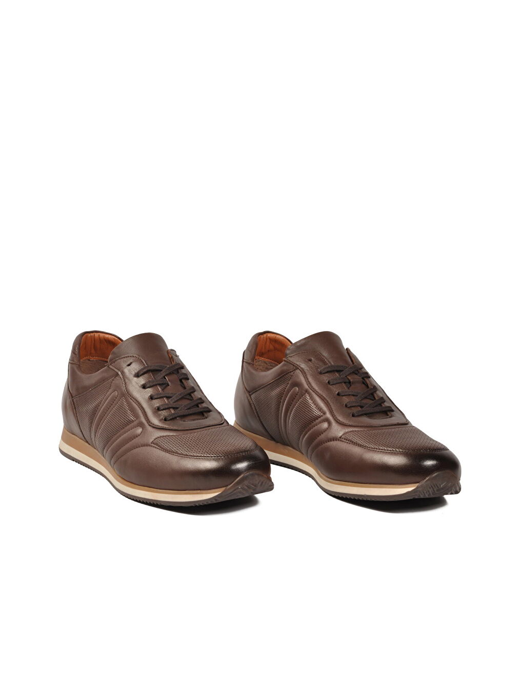 Kahverengi Kahve Hakiki Deri Büyük Numara Erkek Günlük Ayakkabı 2146 M-2