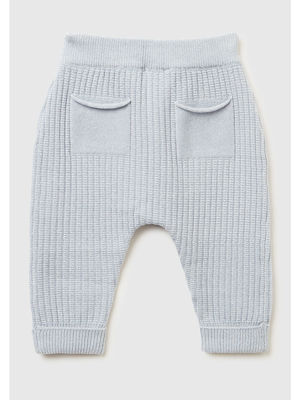 Bebek Açık Mavi Tavşan Etiketli Önü Düğmeli Arkası Cepli Pantolon-1