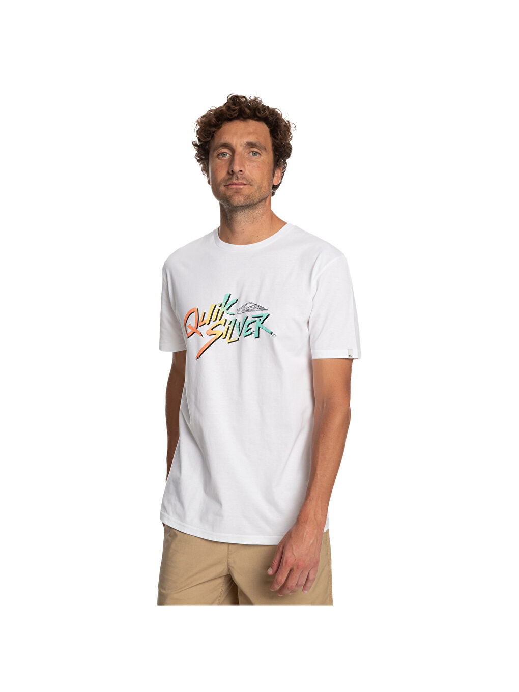 Beyaz Signaturemove Erkek Renkli Tişört-1