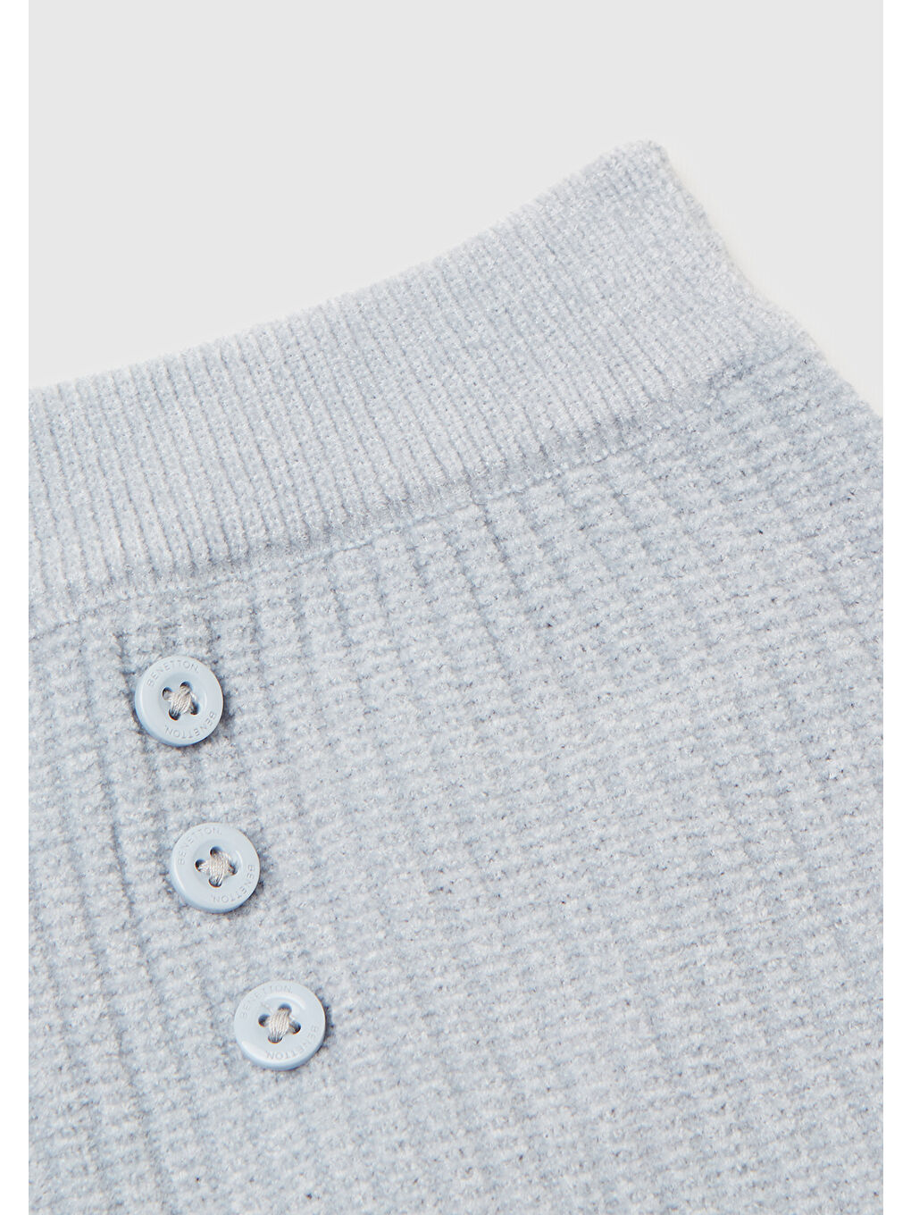 Bebek Açık Mavi Tavşan Etiketli Önü Düğmeli Arkası Cepli Pantolon-2