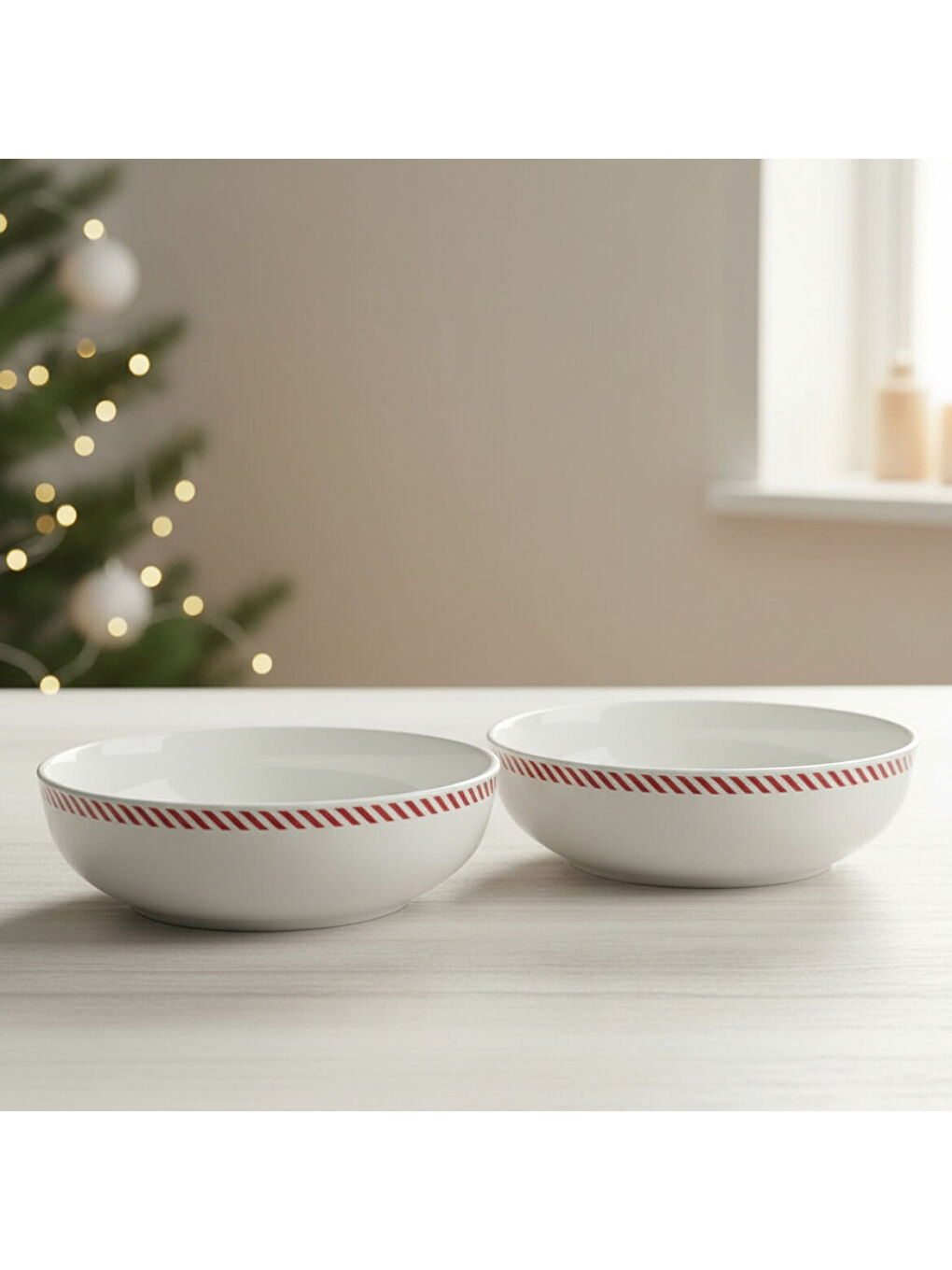 Ekru Ece 2li Red Glow 18 cm Kase 6830-3