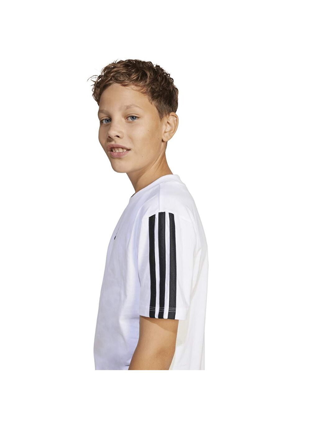 3 Stripes Çocuk Beyaz Yuvarlak Yaka Tişört-2