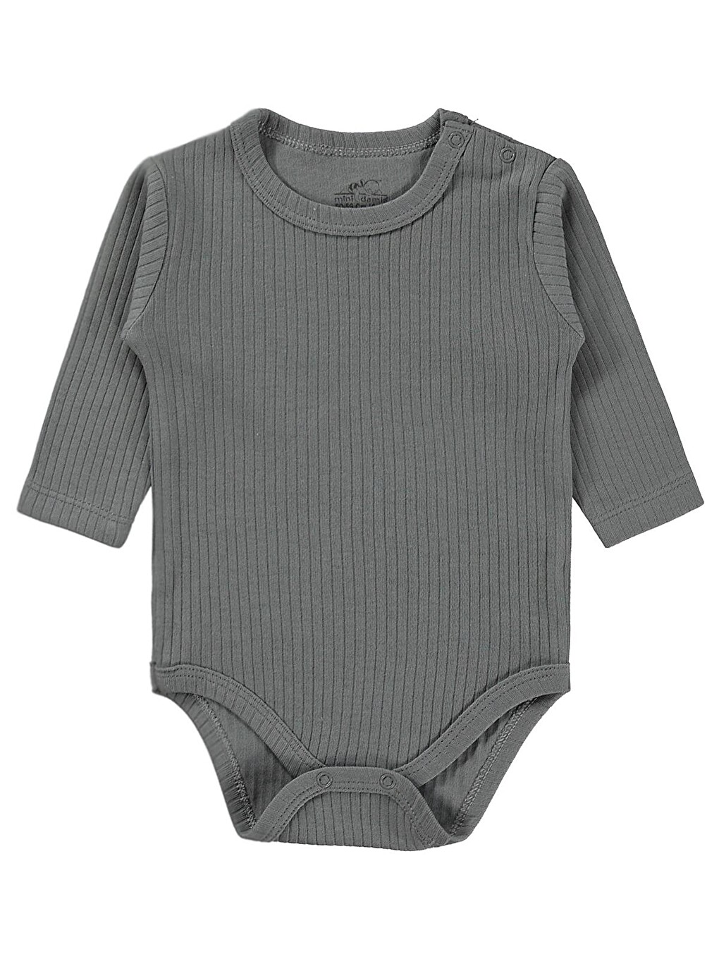 Uzun Kol Basic 3'lü Set 1-18 Ay Çıtçıtlı Badi - Mavi-1