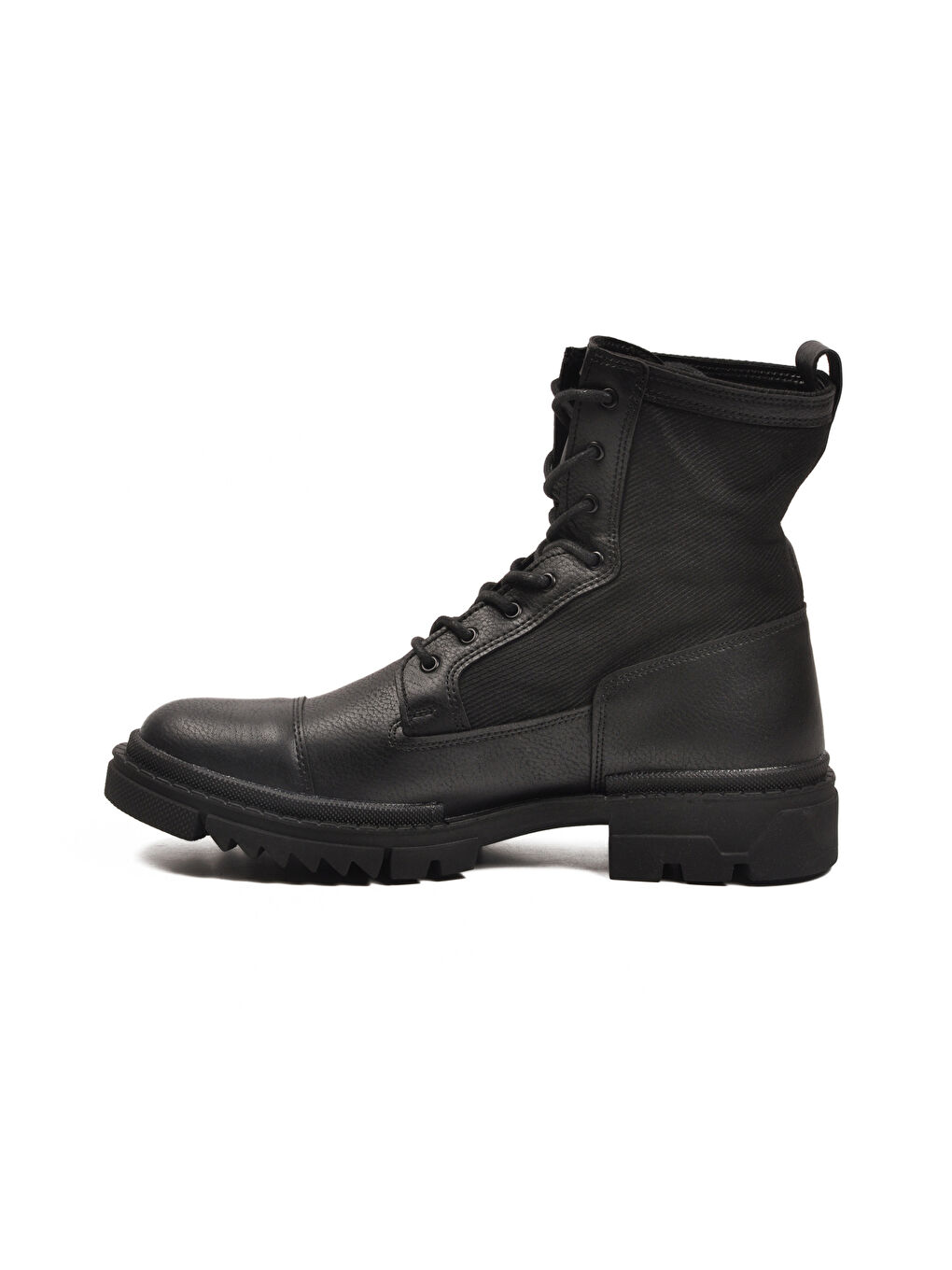 Siyah Bağcıklı Fermuarlı Polarlı Kaymaz Erkek Postal Bot 746 M-1