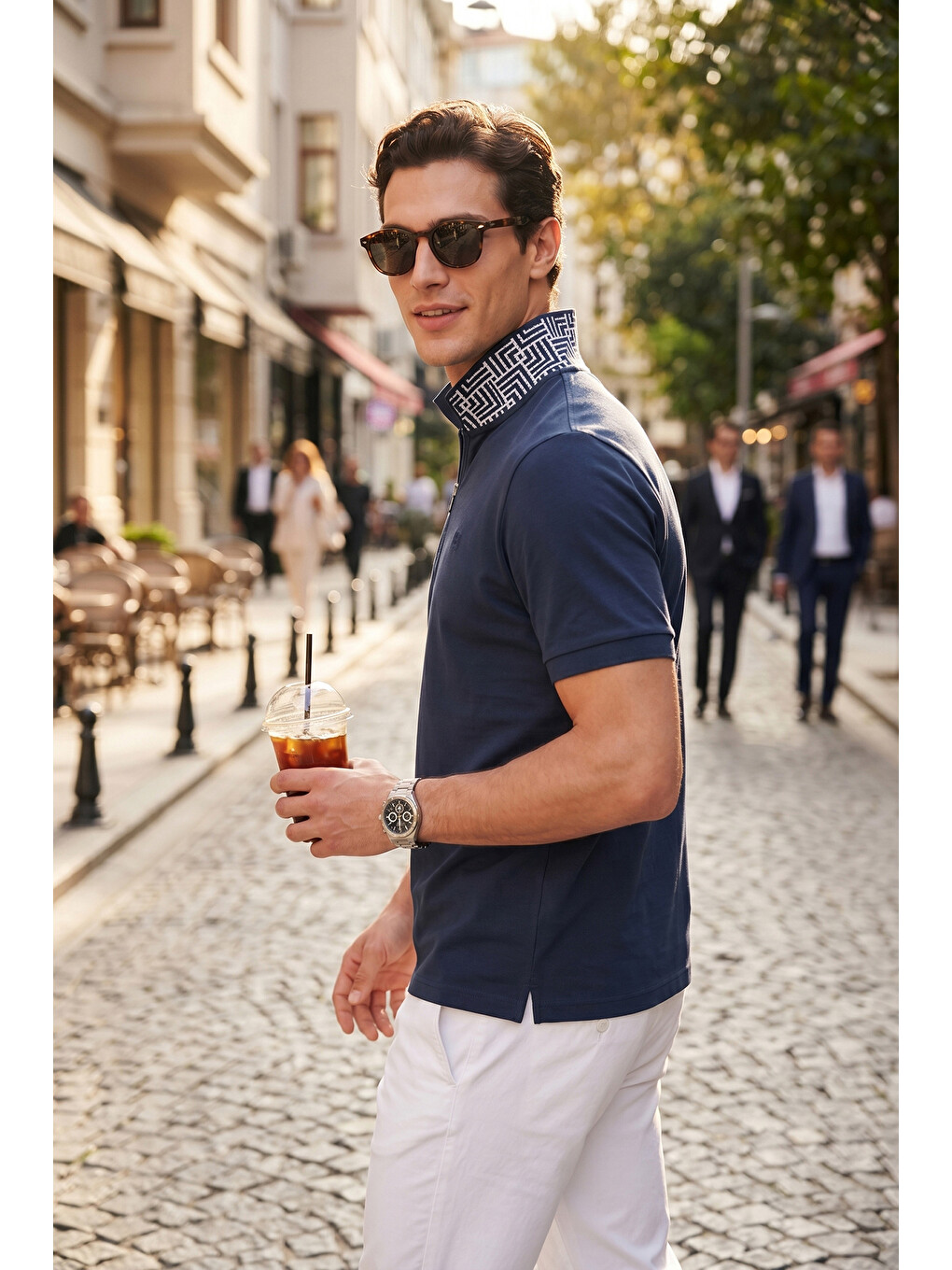 İndigo Regular Fit Fermuarlı Polo T Shirt 5904069-1