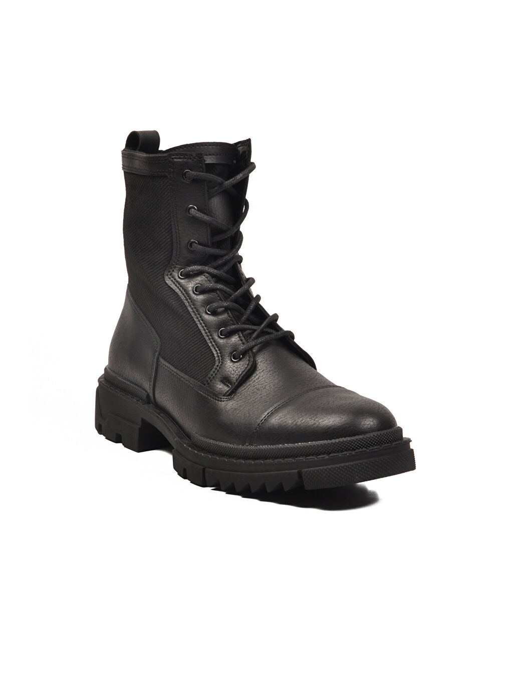 Siyah Bağcıklı Fermuarlı Polarlı Kaymaz Erkek Postal Bot 746 M-2