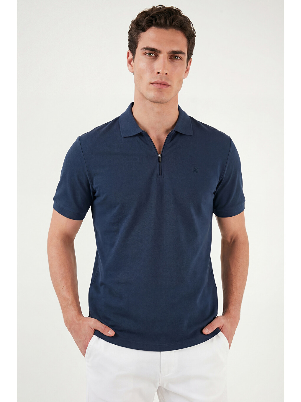 İndigo Regular Fit Fermuarlı Polo T Shirt 5904069-2