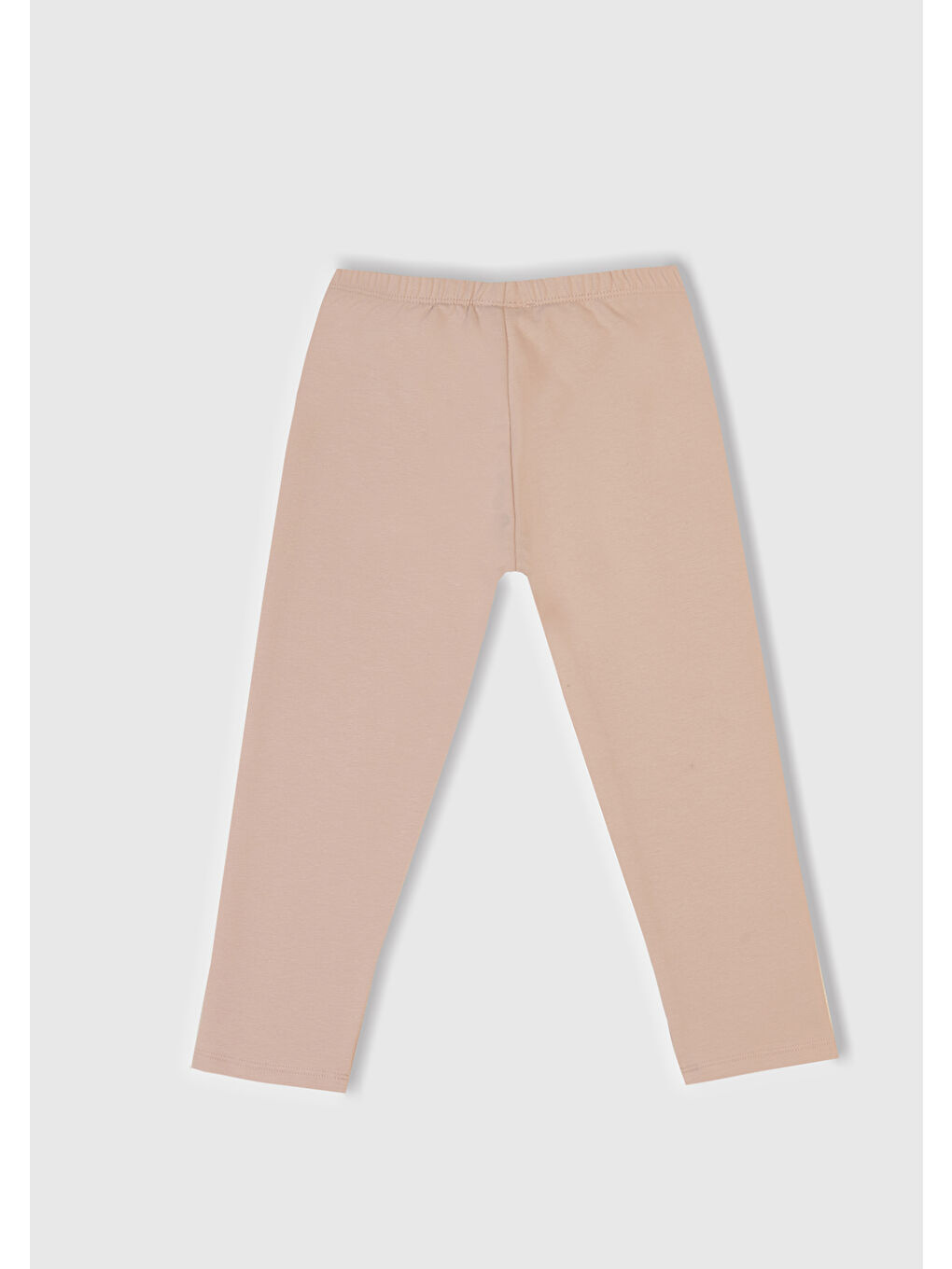 Kız Çocuk Toz Pembe Beli Logo İşlemeli Regular Fit Tayt-2