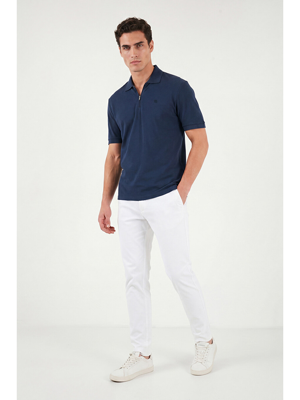 İndigo Regular Fit Fermuarlı Polo T Shirt 5904069-4
