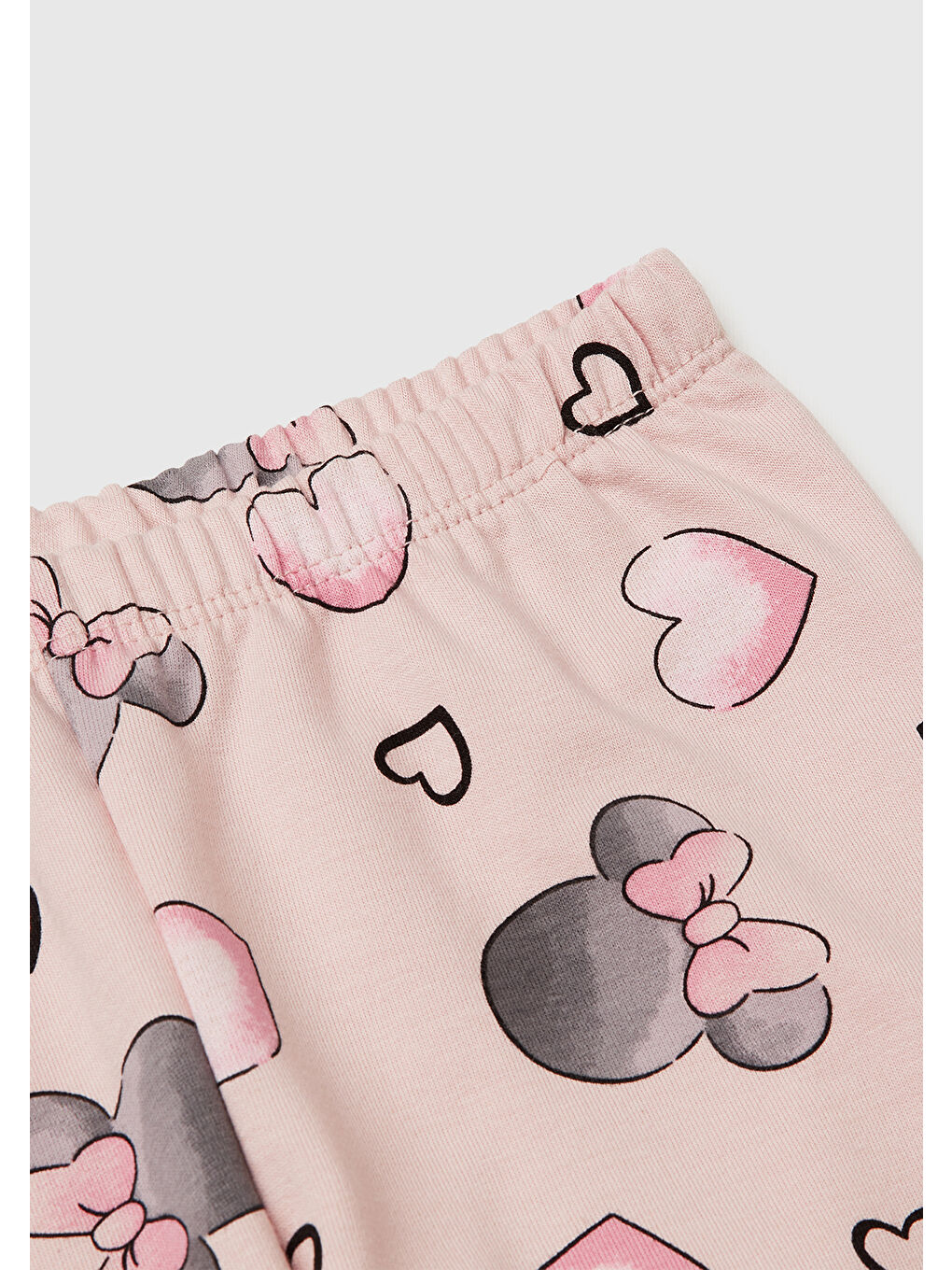 Kız Çocuk Pembe Mix Önü Baskılı Sweatshirt ve Tamamı Desenli Pantolon Takım-2