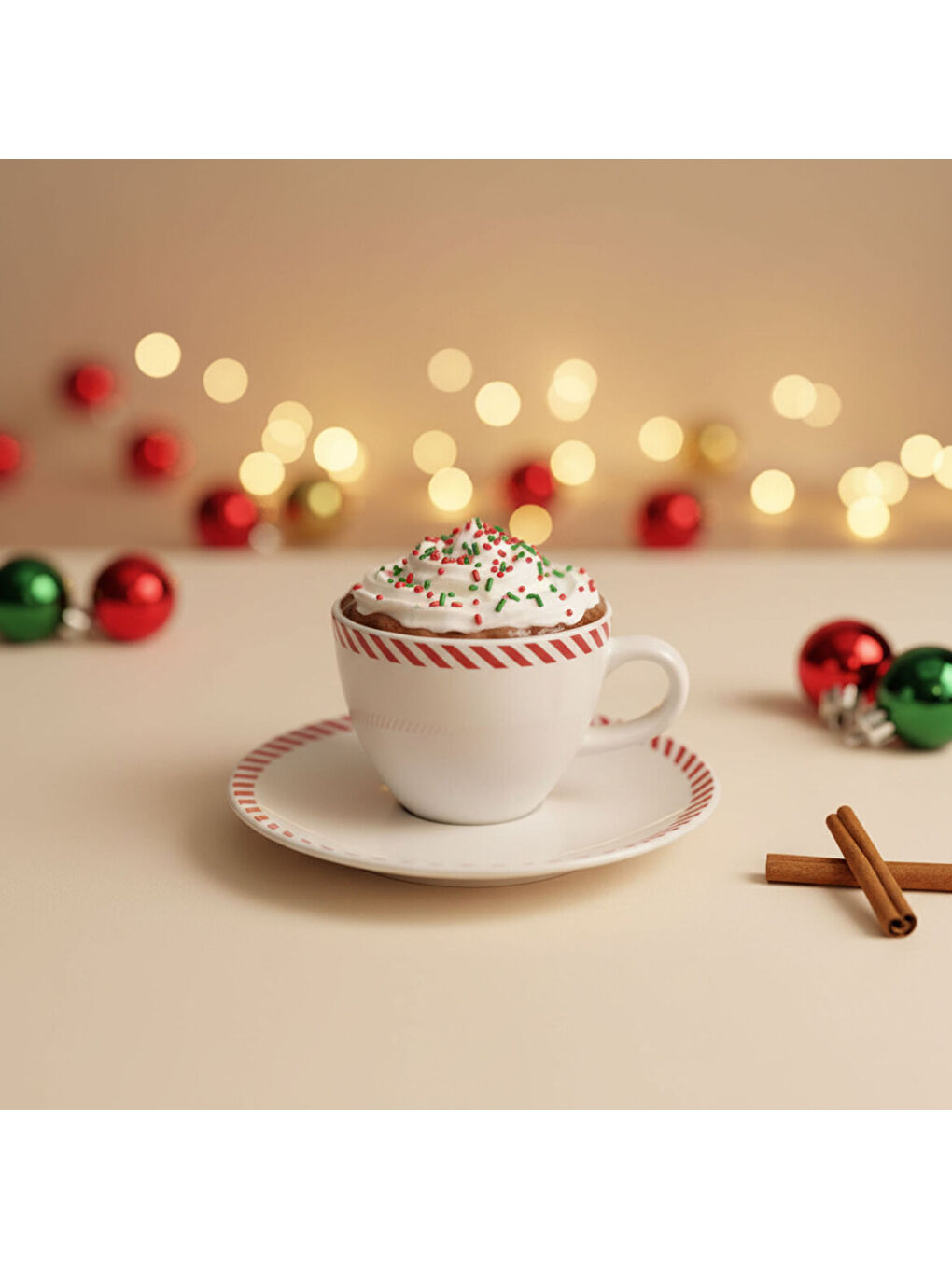 Ekru Bistro Red Glow Çay Takımı 6830