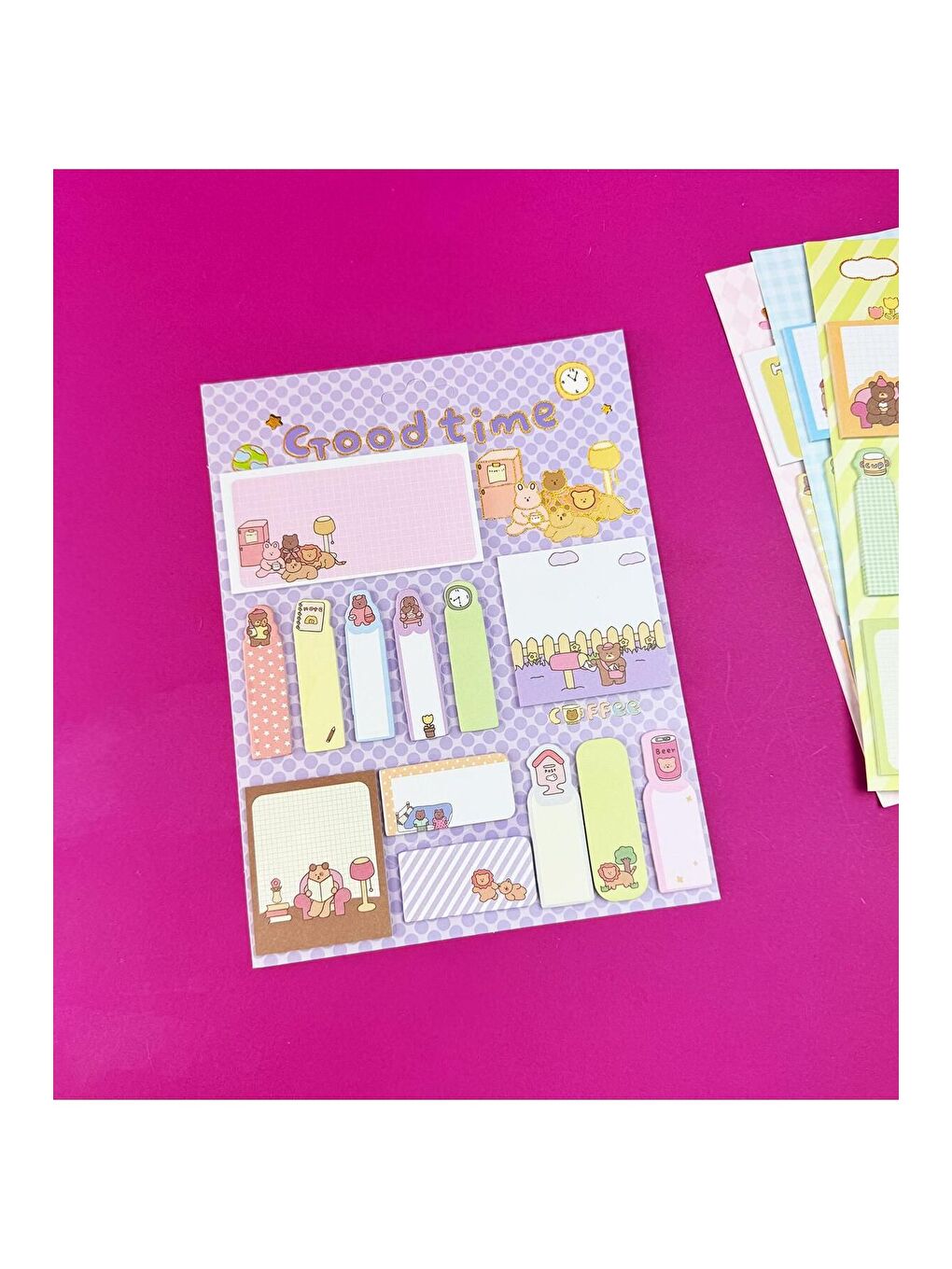 Sevimli Ayı Tasarımlı Post it Seti-4