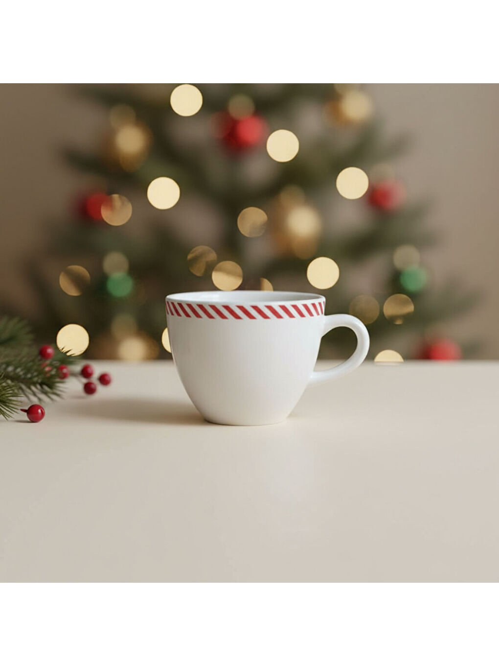 Ekru Bistro Red Glow Çay Takımı 6830-3