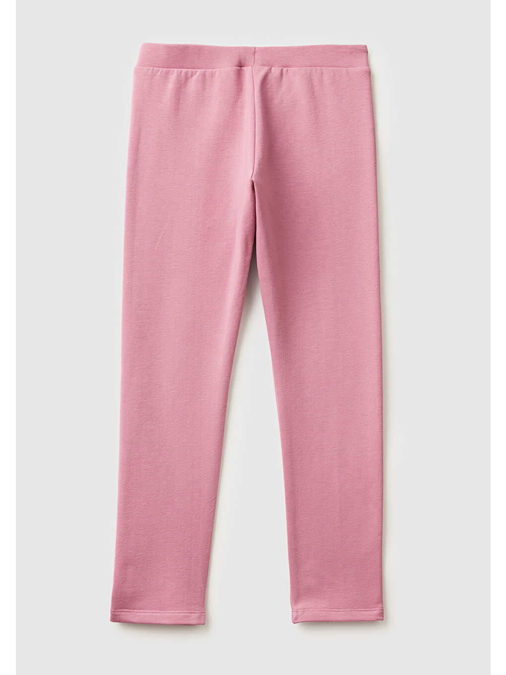 Pembe Kız Çocuk Gül Kurusu Logo İşlemeli Regulat Fit Tayt-1