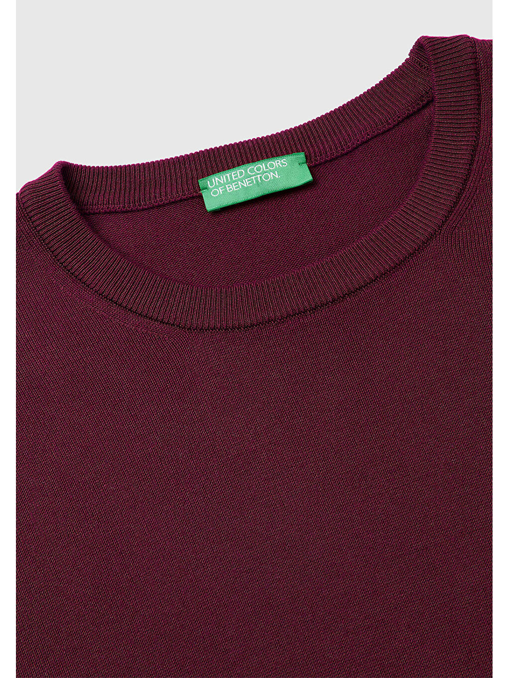 Erkek Mürdüm %100 Pamuk Bisiklet YakaKazak-6