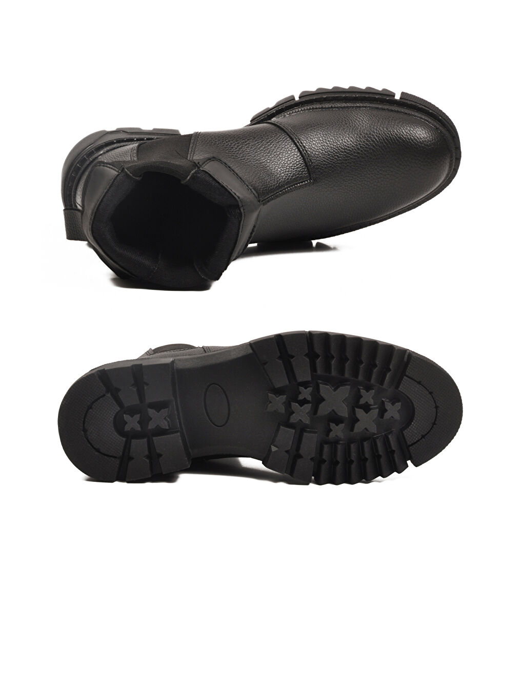 Siyah İçi Polarlı Kaymaz Soğuğa Dirençli Erkek Chelsea Bot 748 M-4