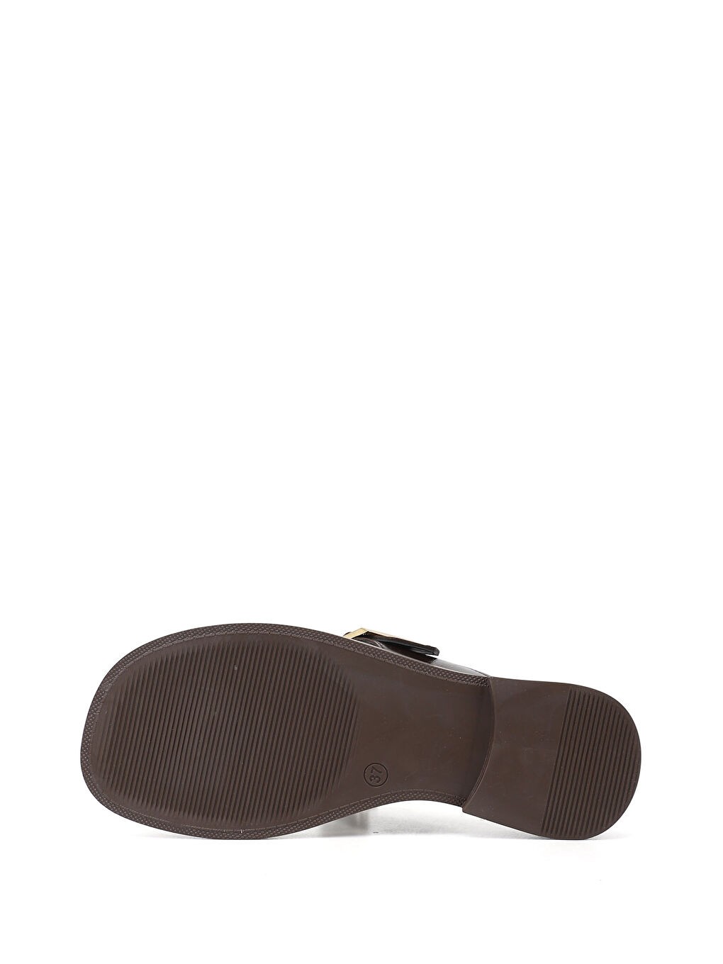 Kahverengi Kadın KAHVERENGİ Parmak Arası Tokalı Günlük Terlik-4