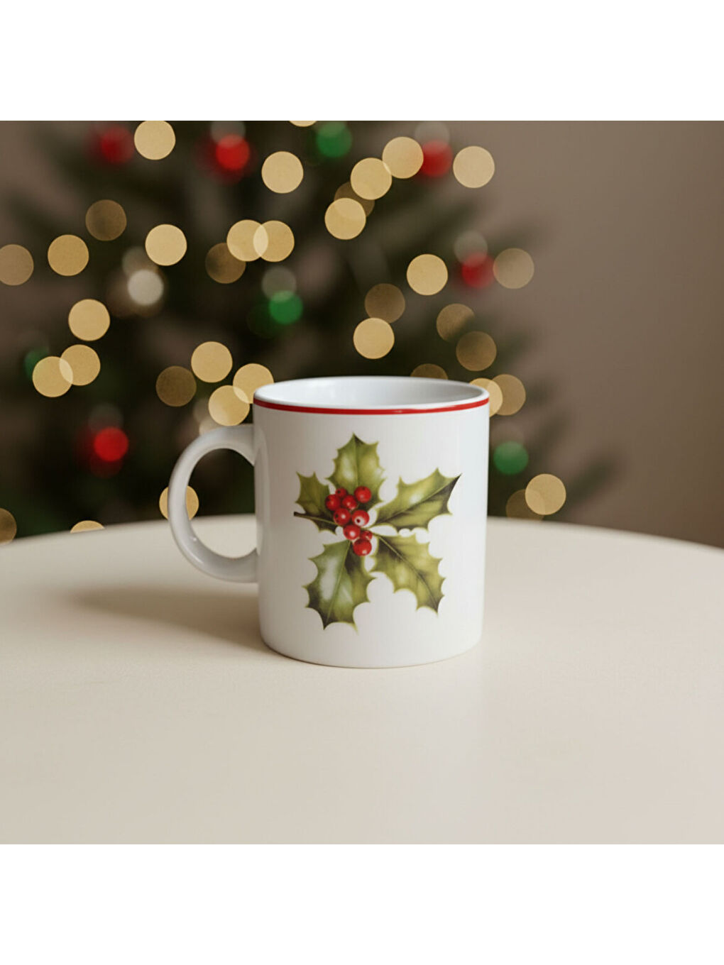 Ekru Yılbaşı Mug Bardak  300 CC 6832-2