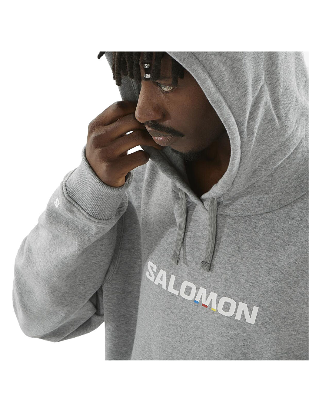 Sal Logo Perf Hoodie Erkek Gri Kapüşonlu Sweatshirt-2