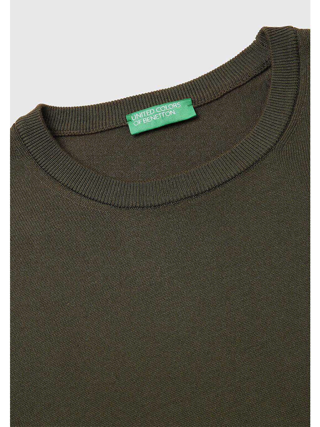 Erkek Haki %100 Pamuk Bisiklet YakaKazak-6