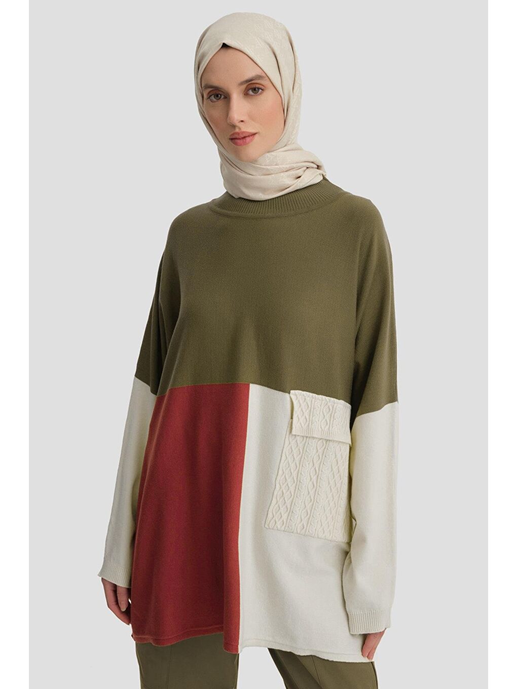 Karışık Bluz 24Kd2805 Bej-1