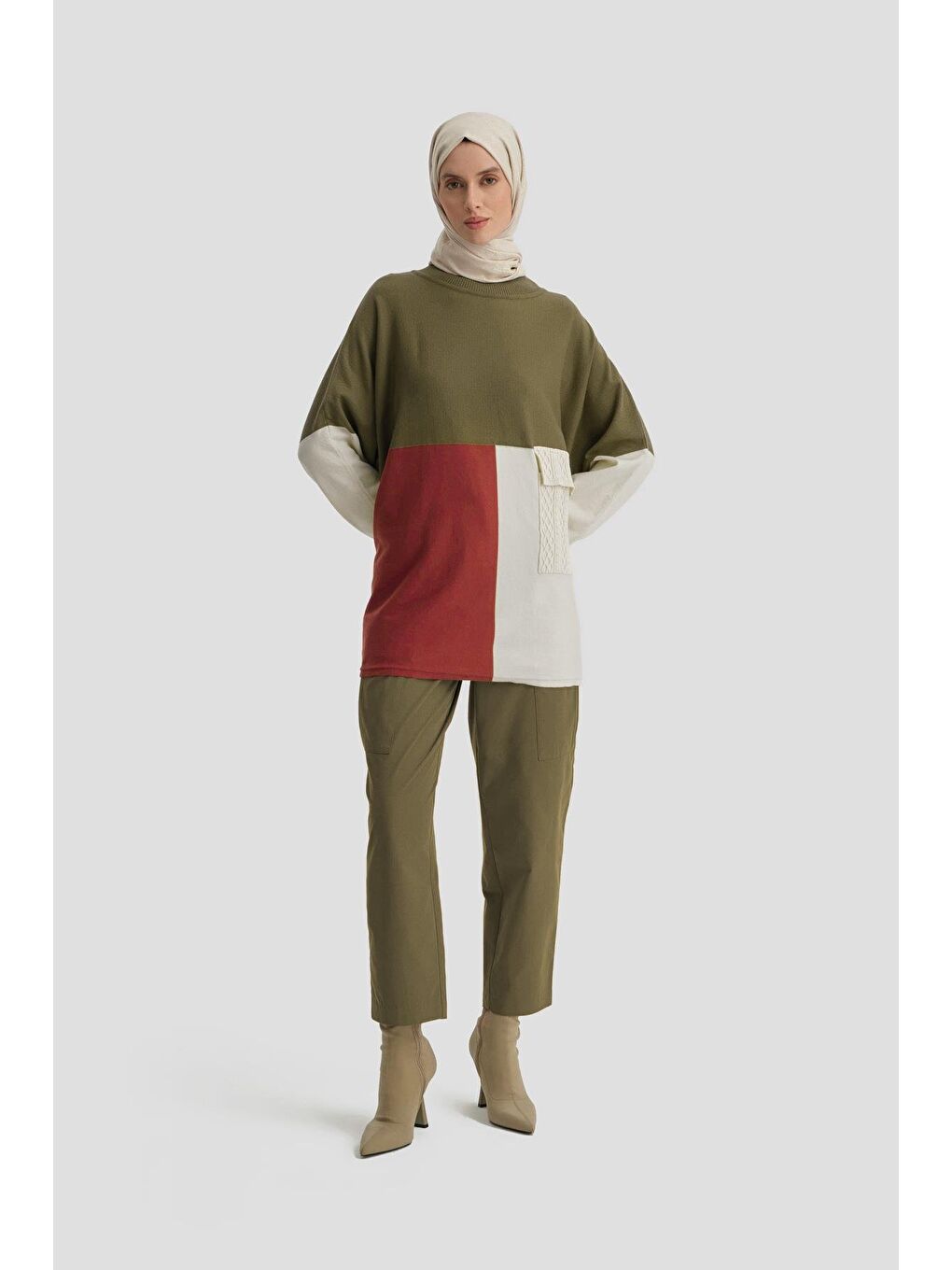 Karışık Bluz 24Kd2805 Bej-2