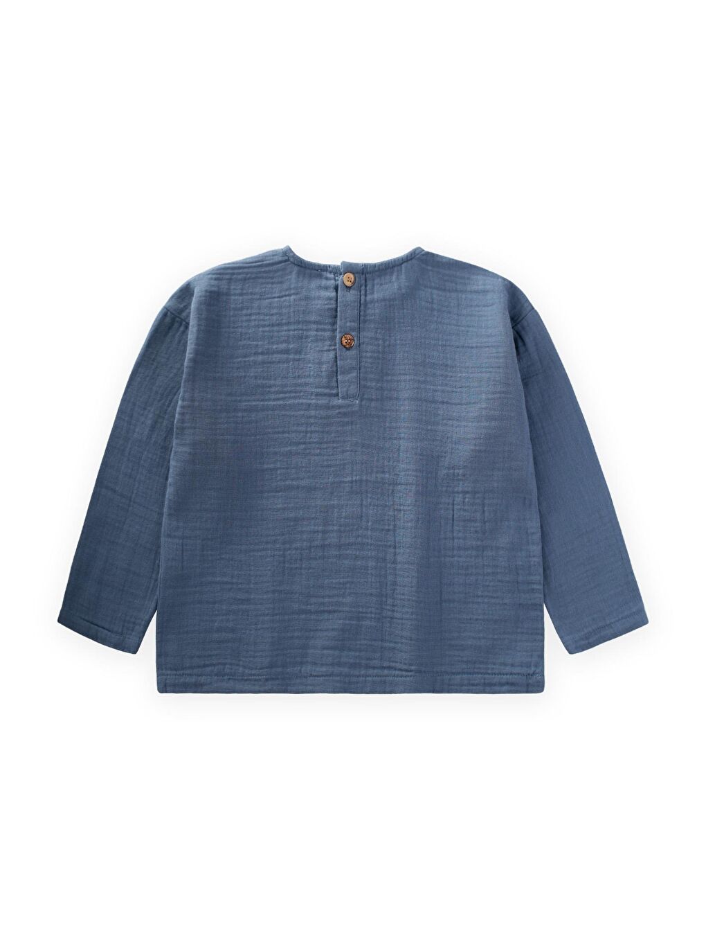 Organik Üçgen Parçalı Mevsimlik Sweatshirt 2-10 Yaş İndigo Mavi-1