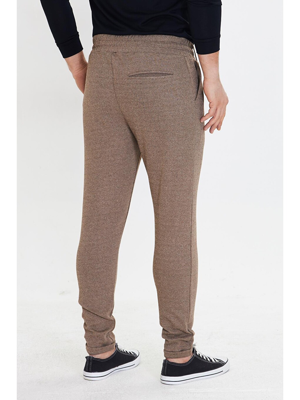Kahverengi Erkek Polycotton Esnek Jogger Pantalon Kahve 5801-K-5