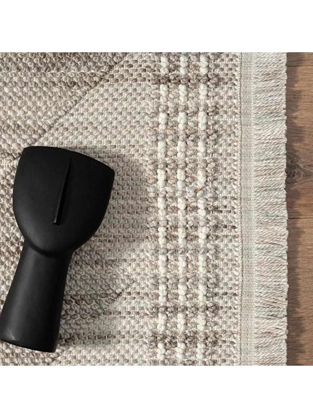 Agra Cyan Modern İskandinav Desenli Halı - Gri - 160x230 cm-2