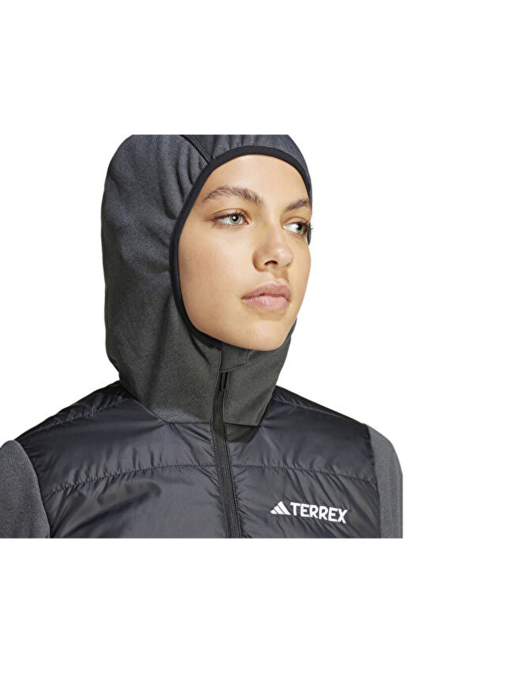 W Multi Hyb Jkt Kadın Outdoor Montu Ir7882 Gri-5