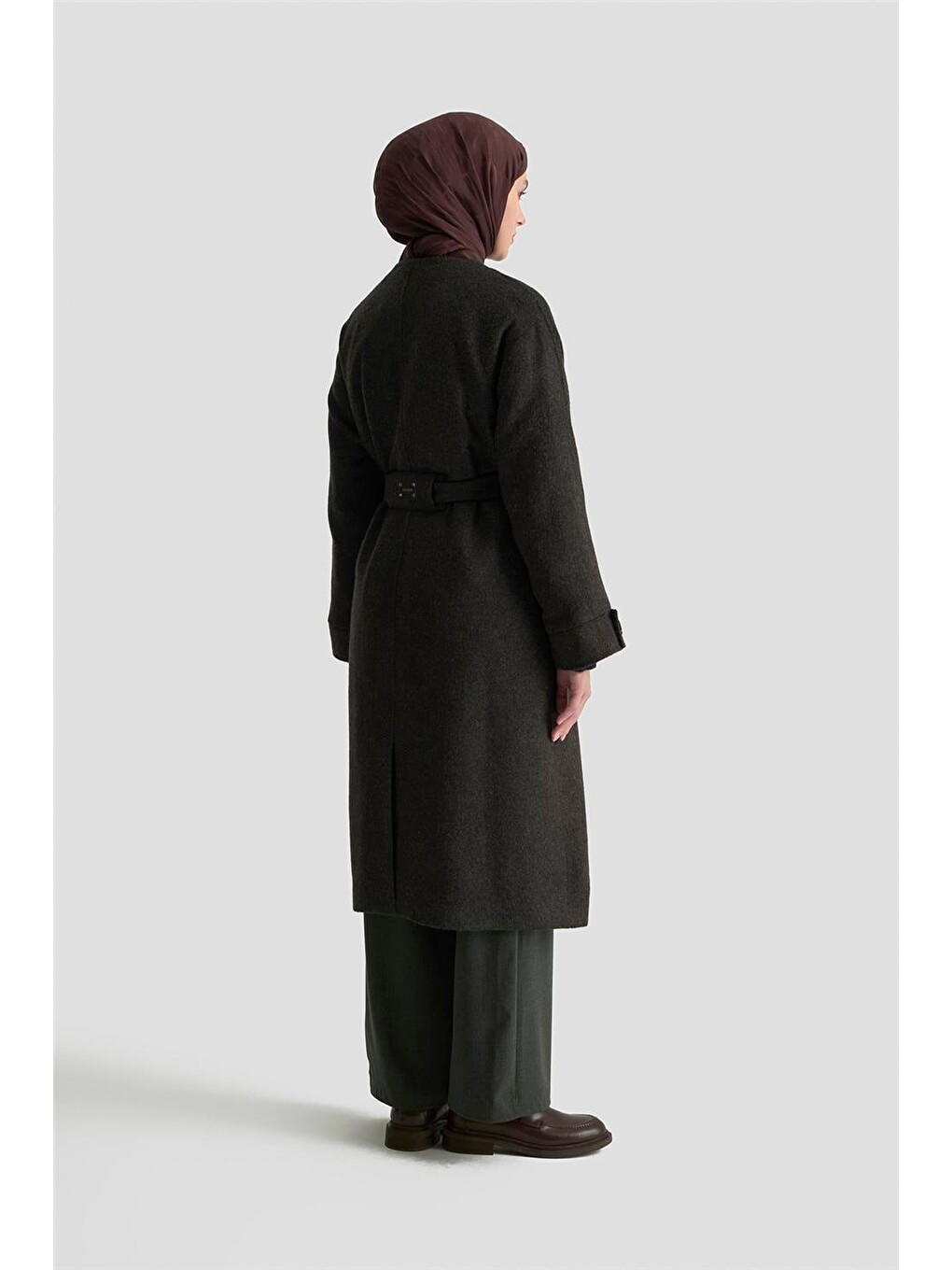 Seyyar Ribana Yakalı Kaban 25k7606 Antrasit-5