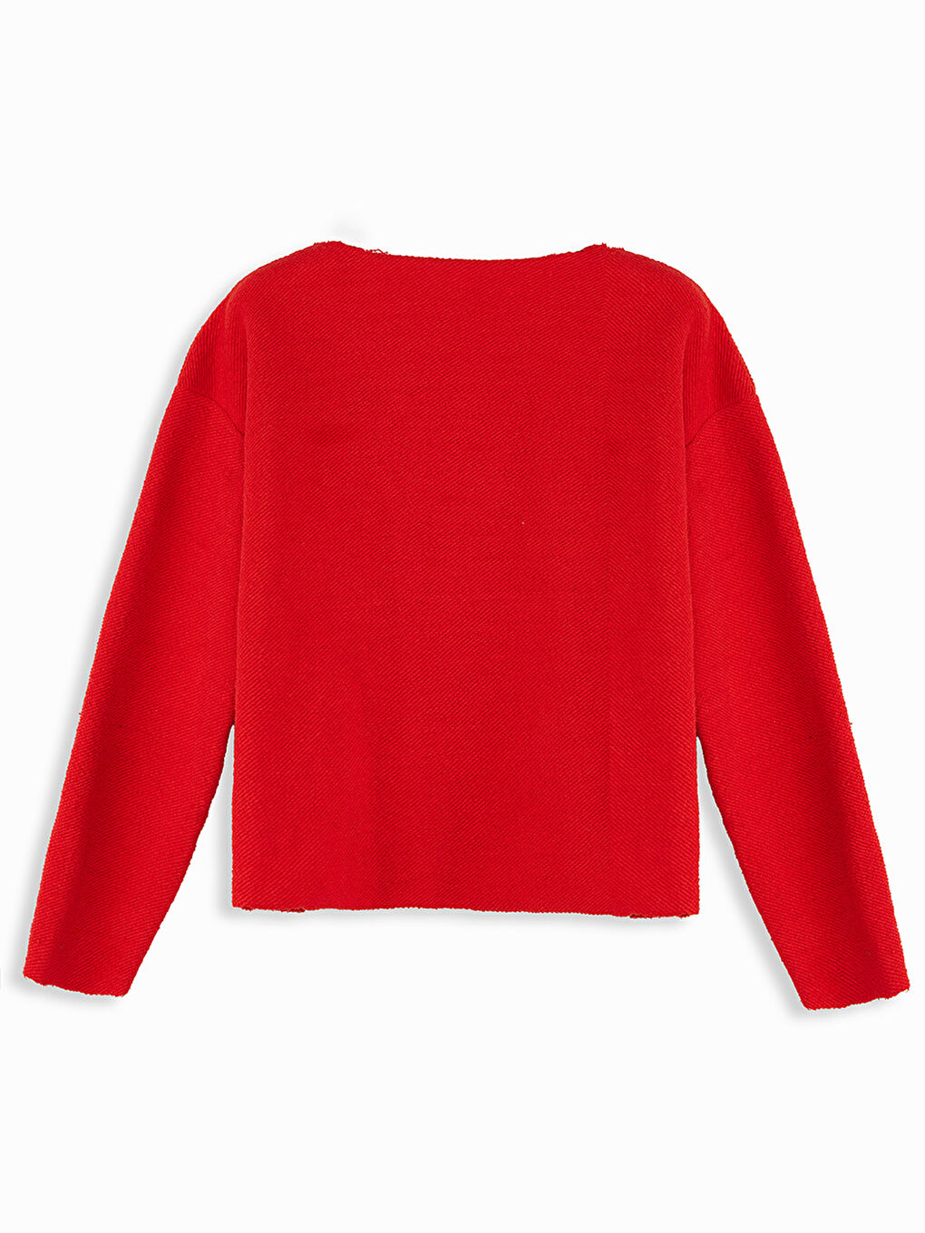 Crop Top Kız Çocuk Kırmızı Sweatshirt-3