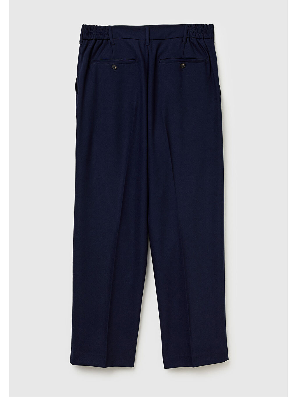 Erkek Lacivert Viskoz Karışımlı Beli İpli Regular Fit Chino Pantolon-3