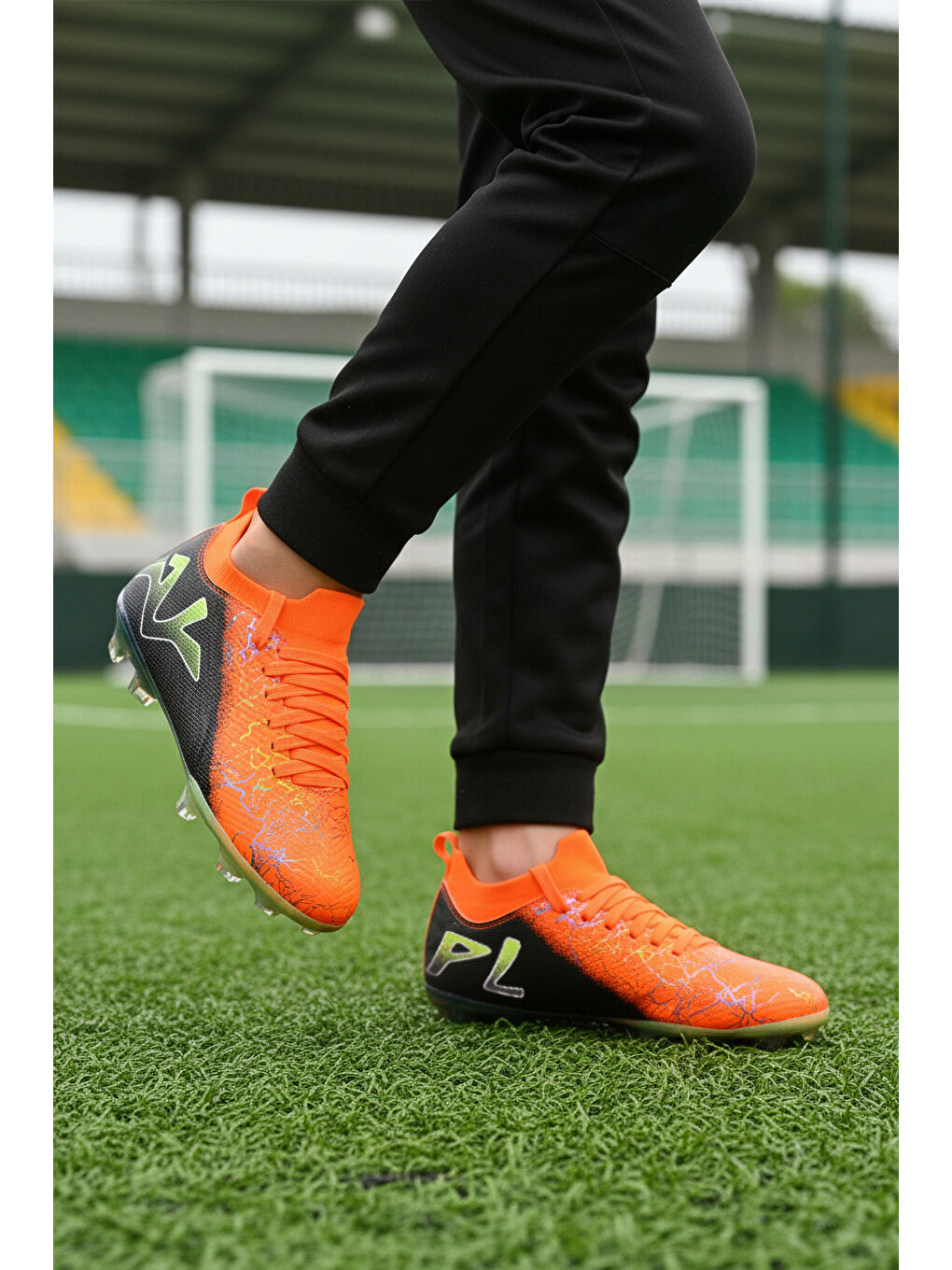 Turuncu Siyah Bilekten Çoraplı Unisex Krampon GK-252-153 G-2