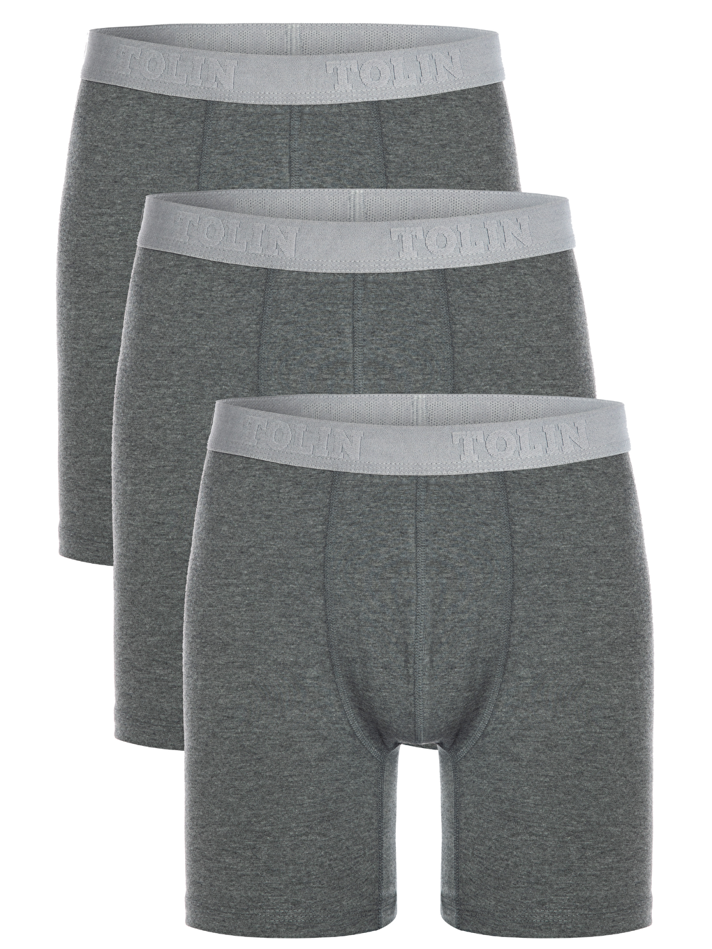 Antrasit 3 lü Erkek Pamuklu Elastanlı Esnek Boxer Seti 4197