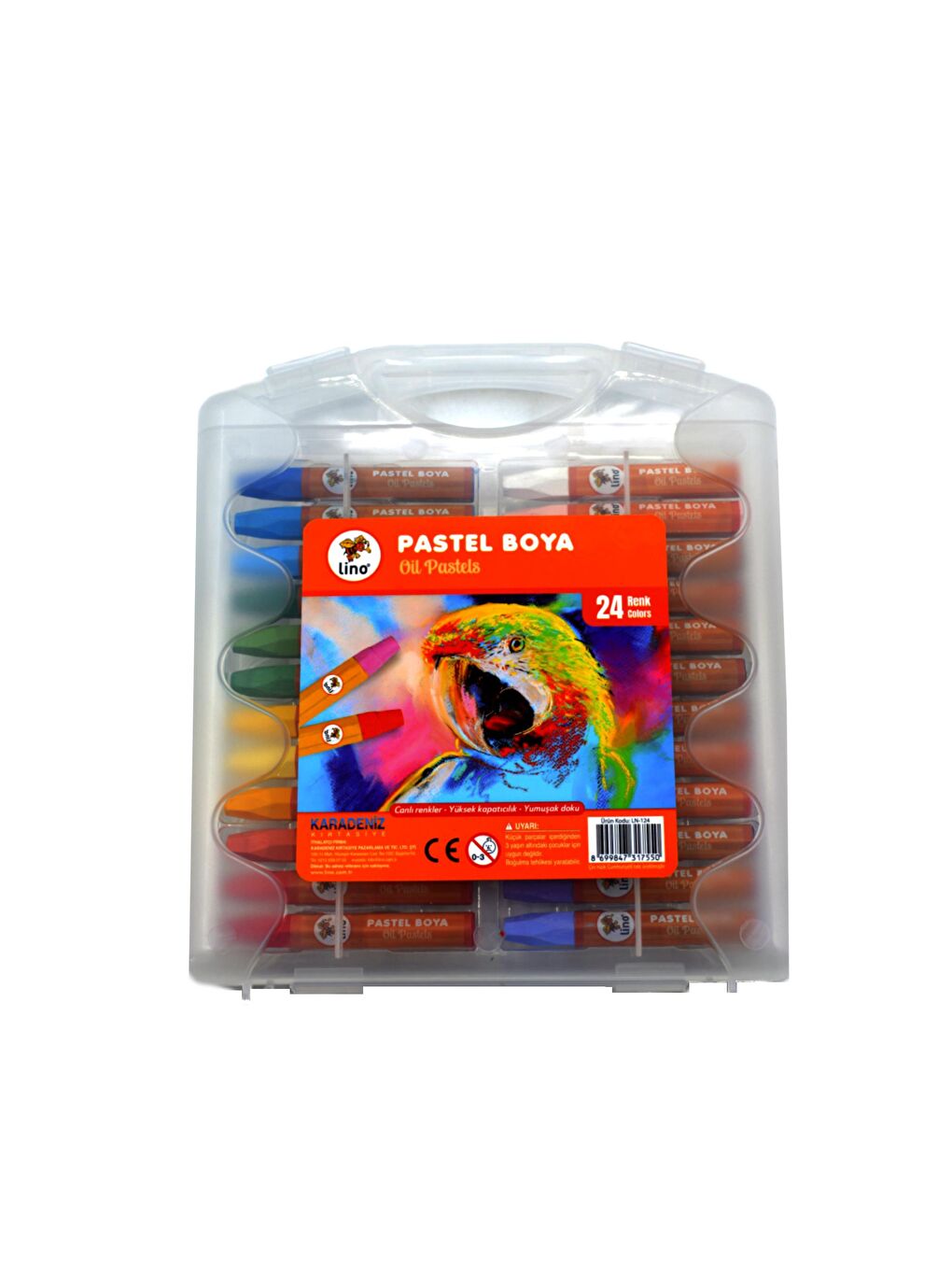 Pastel Boya 24 Renk Plastik Kurutu-1