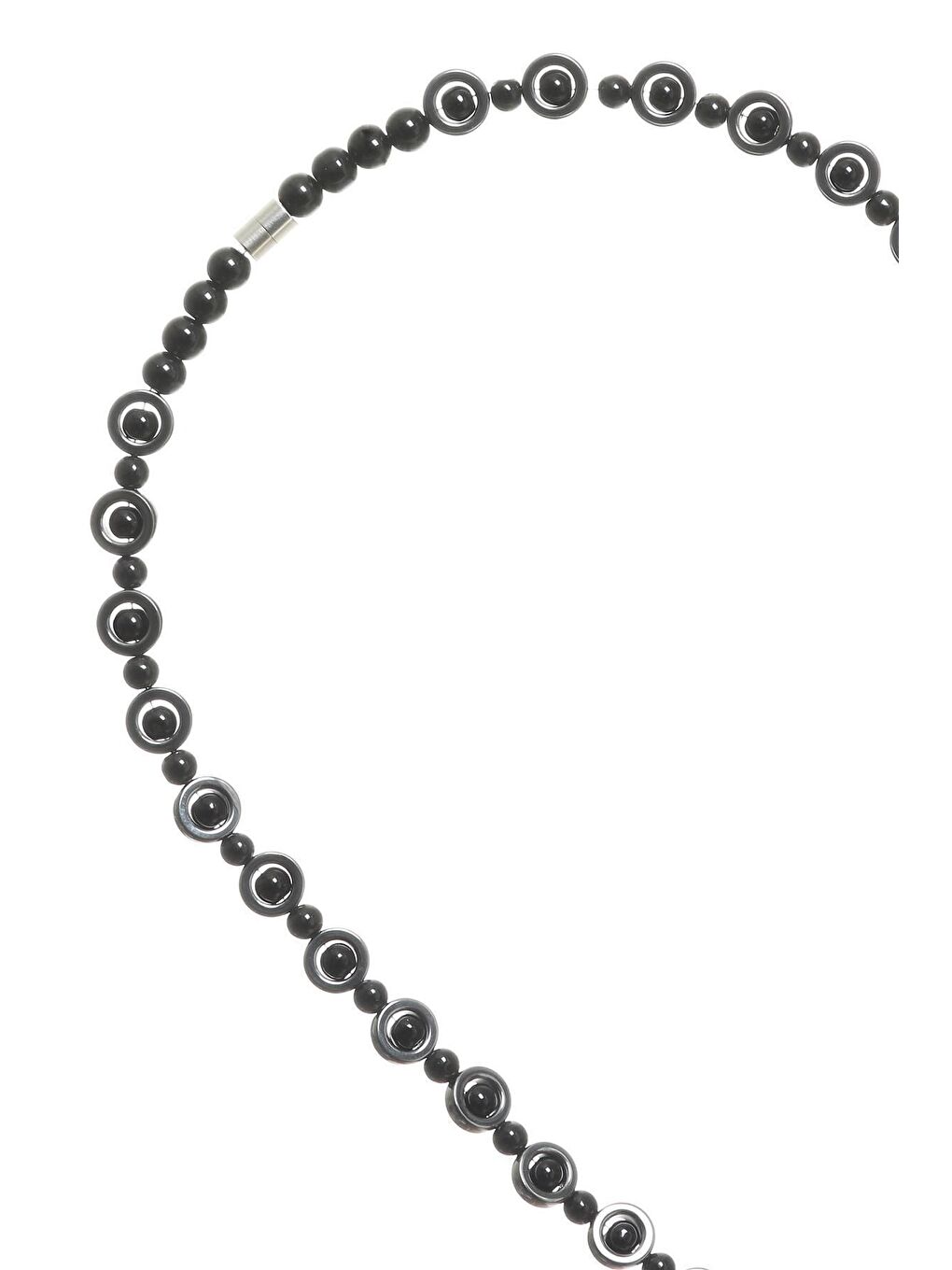 Gri Erkek Doğaltaş El Yapımı Tasarım Kolye-2