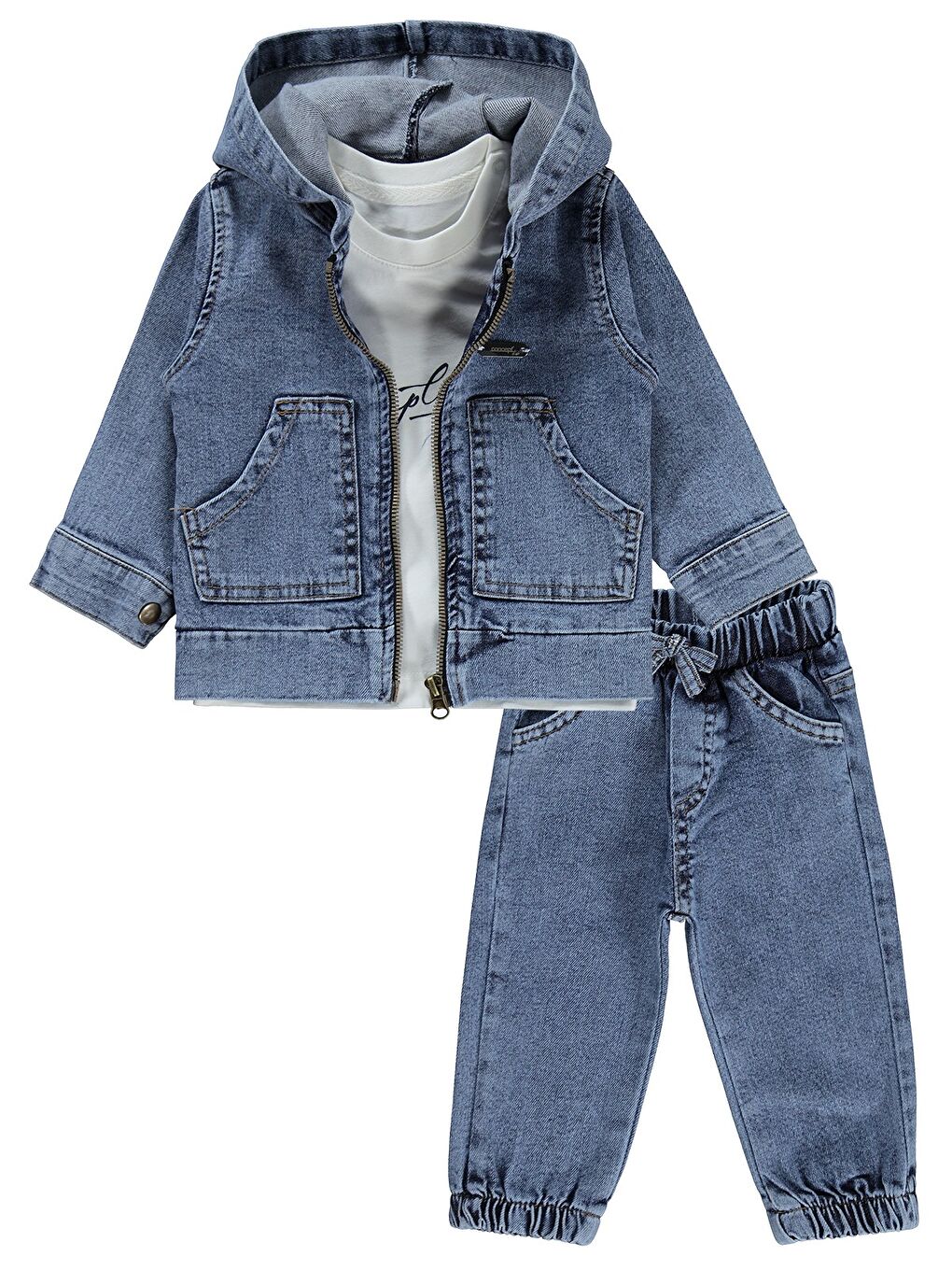 Ceketli 3 Lü 6-18 Ay Takım - Mavi-2