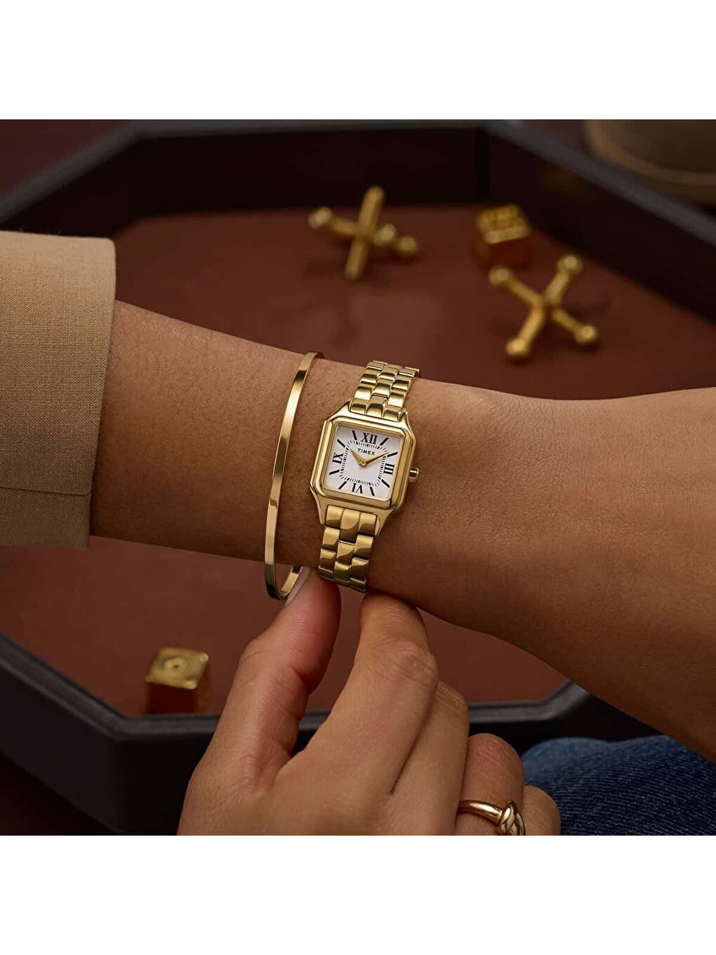 Sarı TW2Y23700 Kadın Kol Saati-5