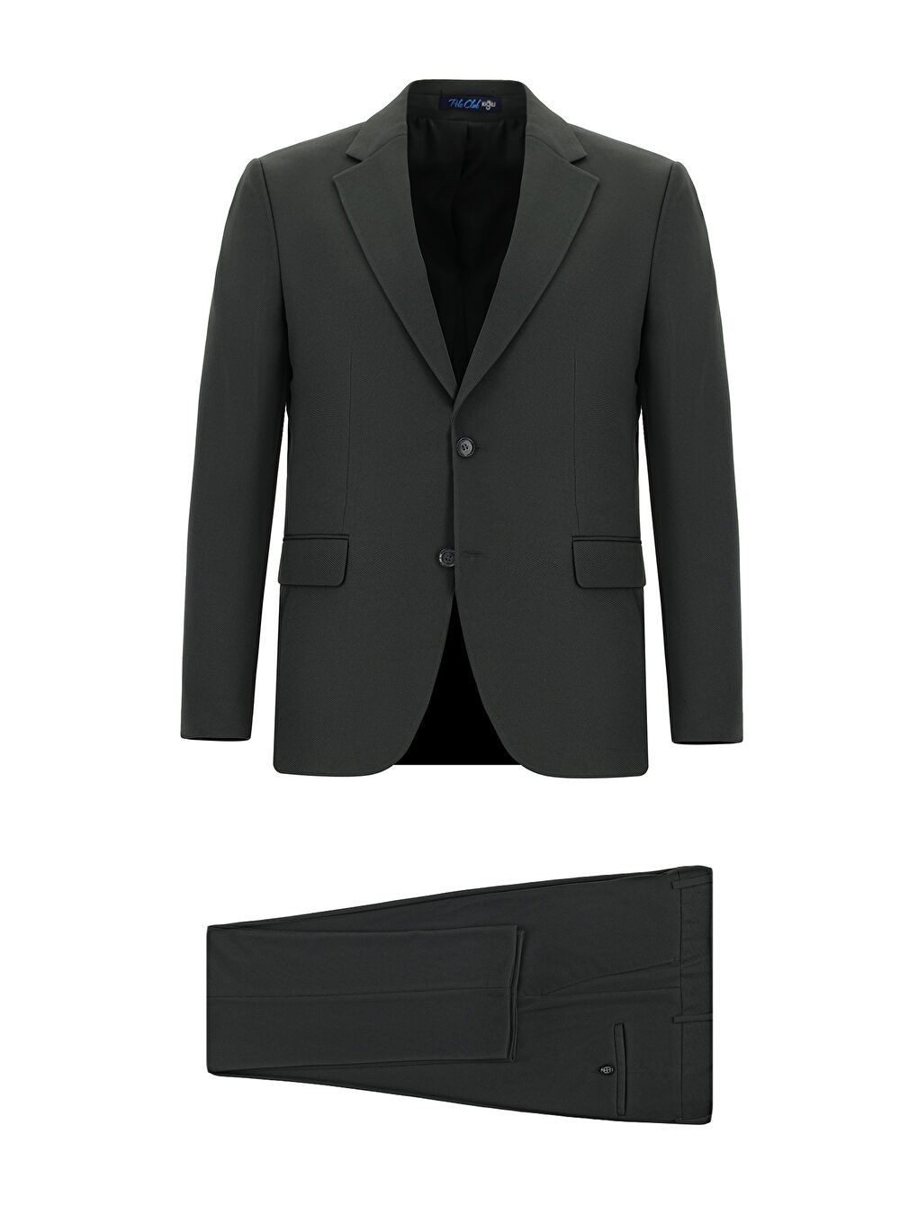 Antrasit 7 Drop Slim Fit Dar Kesim Mevsimlik Mono Yaka Takım Elbise-7