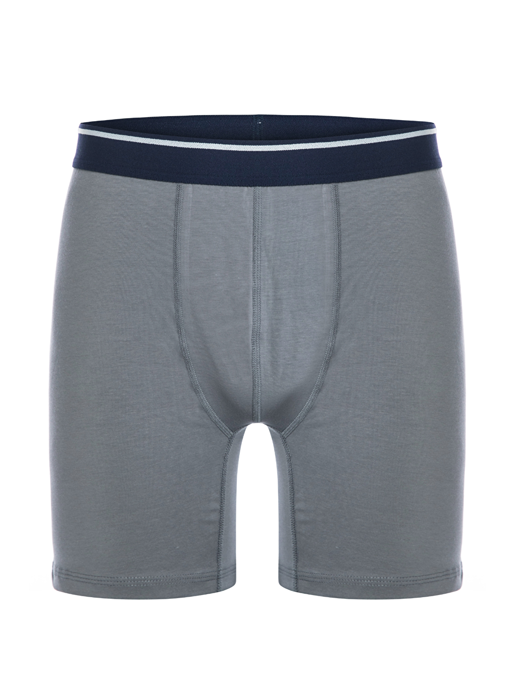 Gri 3 lü Erkek Pamuklu Elastanlı Esnek Boxer Seti 4197-1