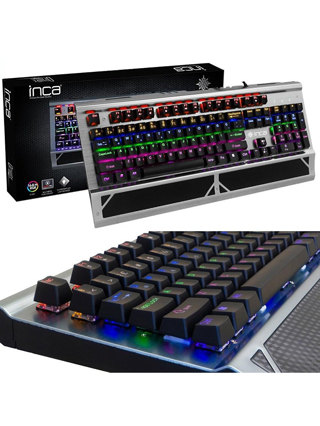 Ikg-444 Professional Switch Rgb Mekanik Gamig Keyboard Klavye