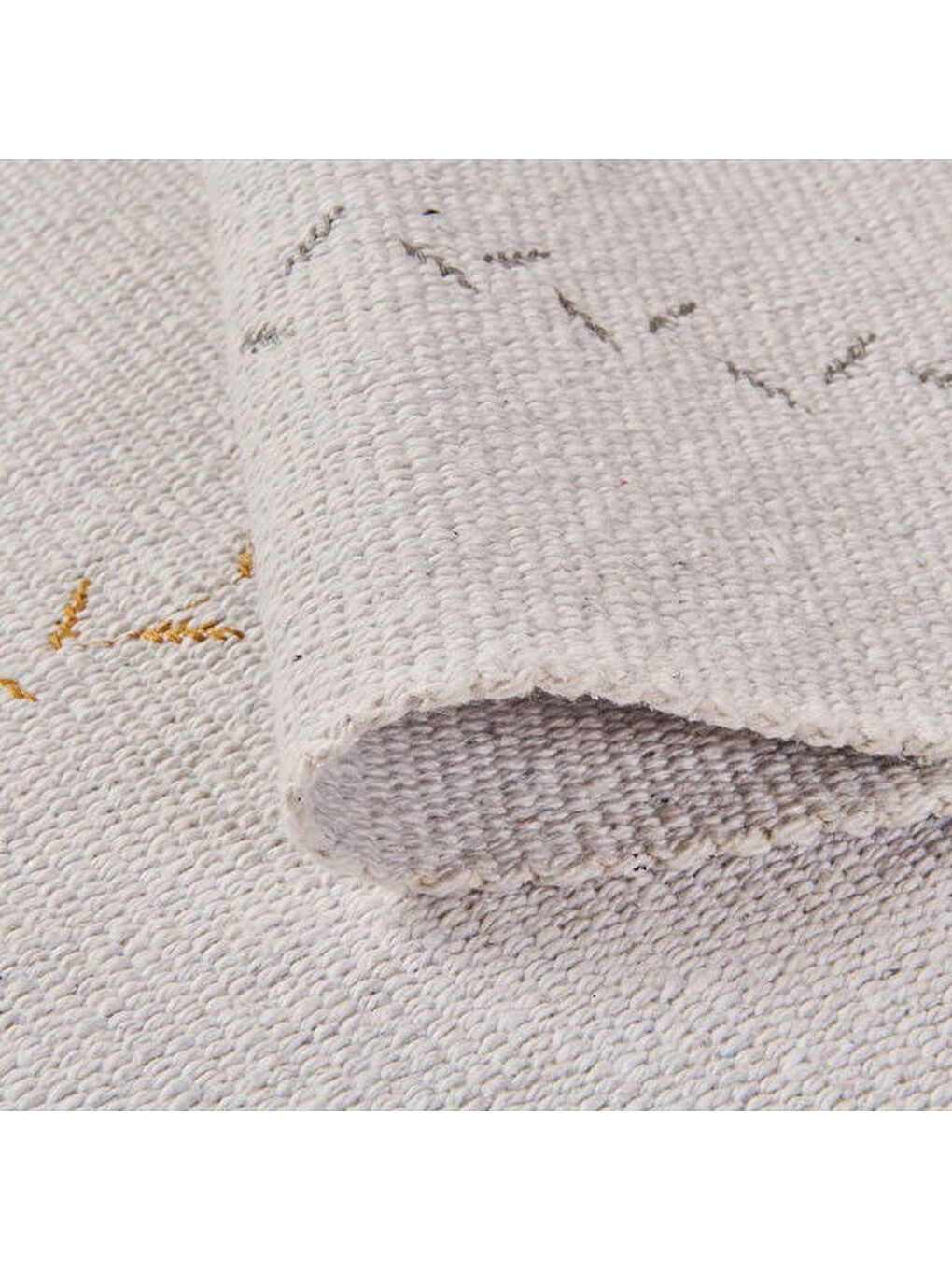 Soft Püsküllü Kilim - Ekru - 80x150 cm-1
